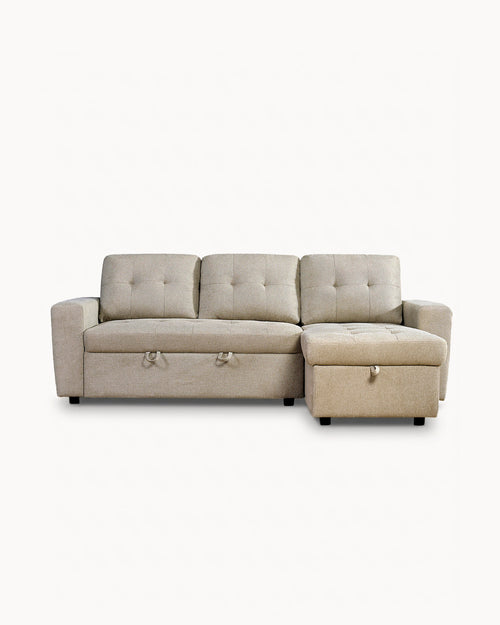 Sofá chaise longue reversible FABIANA III con cama y arcón