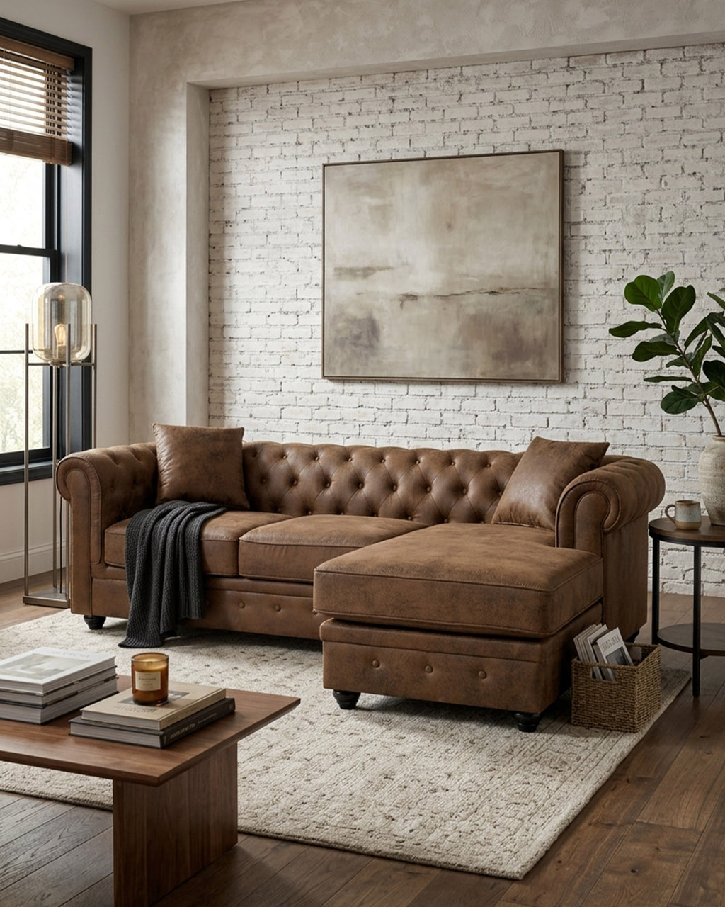 Sofá chaise longue reversível CHESTER