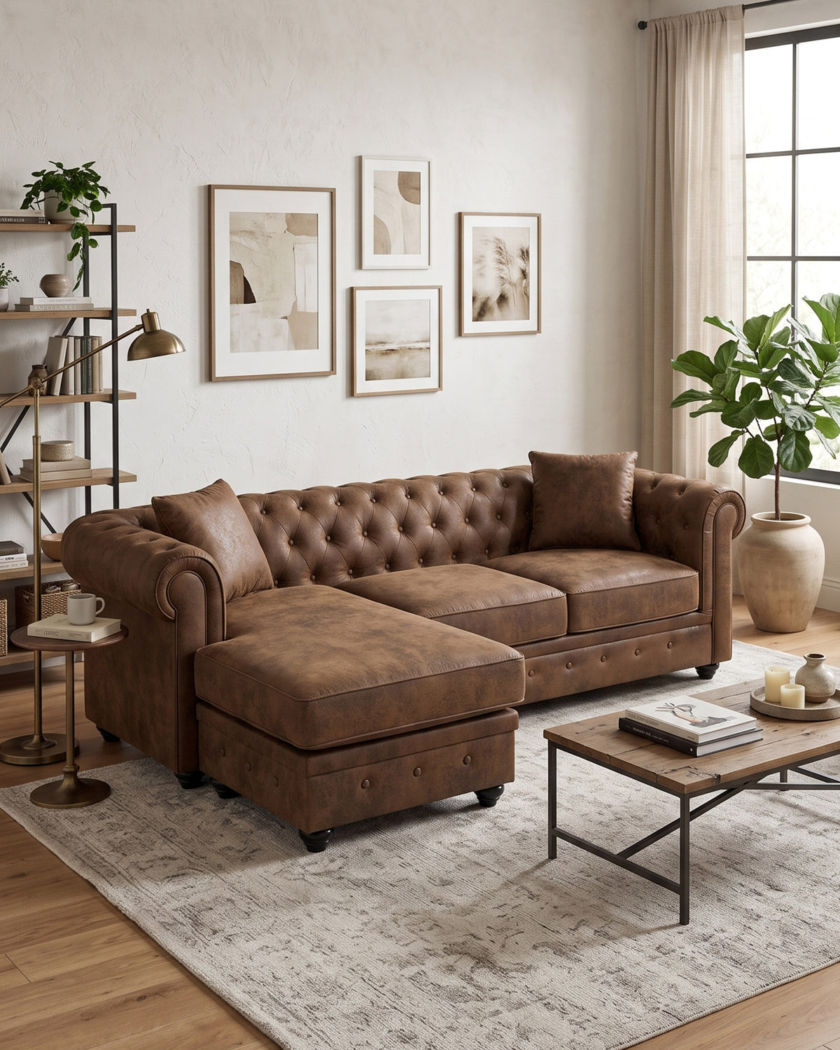 CHESTER Reversible chaise longue sofa