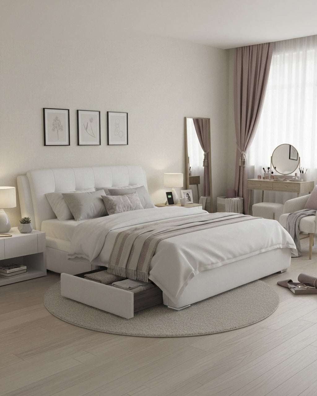 Pack cama de casal ANTONIO + Colchão HOMYSLEEP PALACIO COOLER