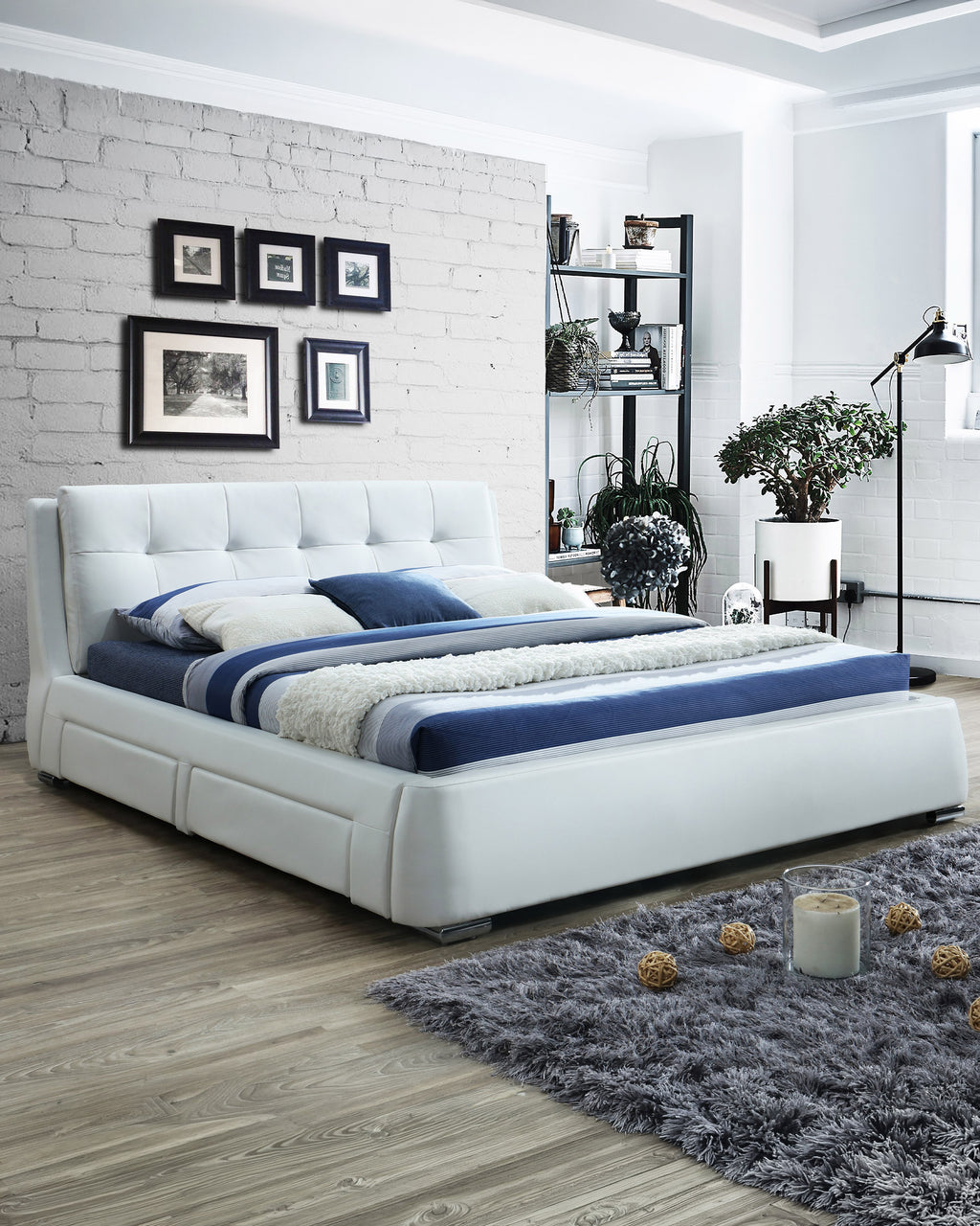 Pack cama de casal ANTONIO + Colchão HOMYSLEEP PALACIO COOLER