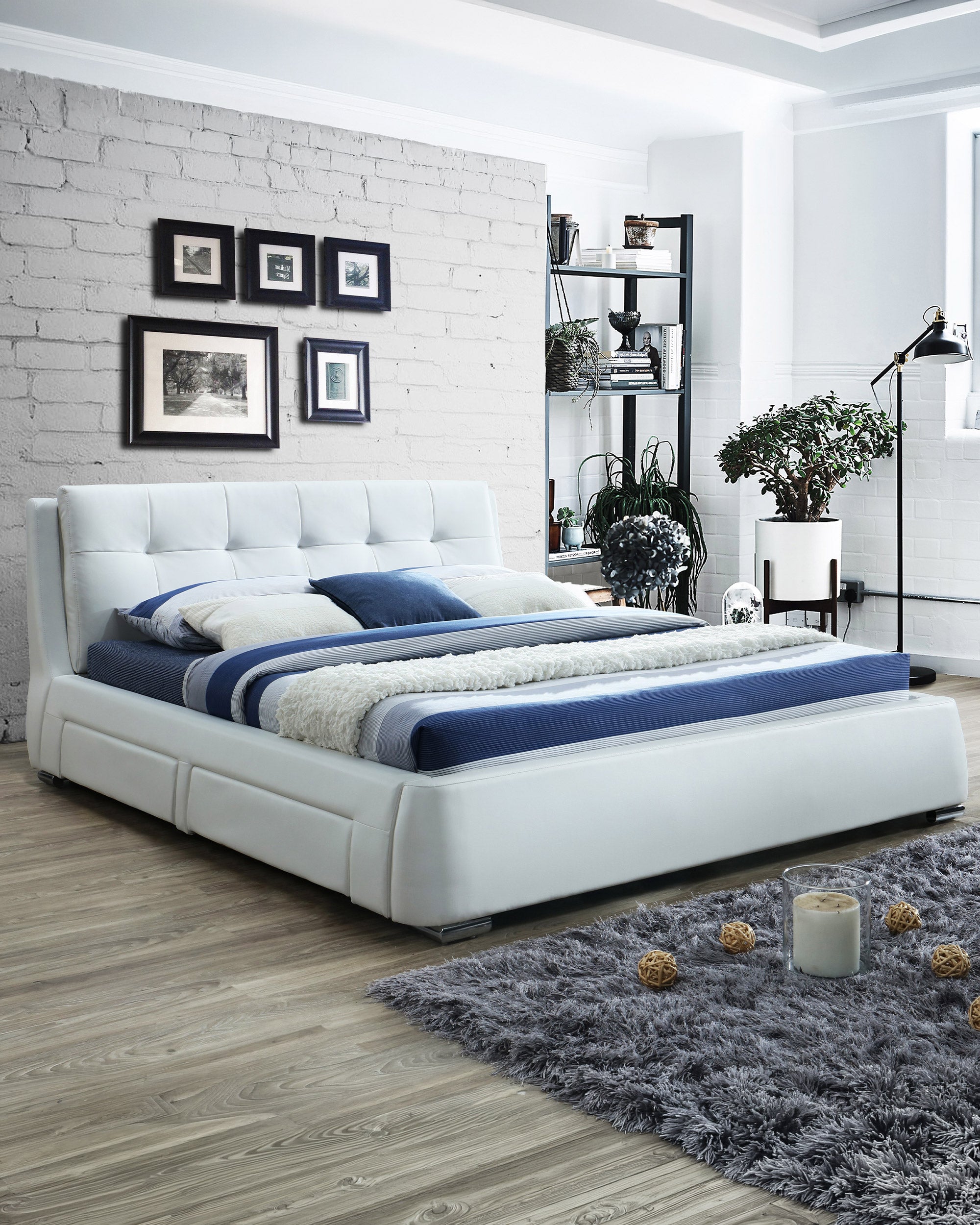 Pack cama de casal ANTONIO + Colchão HOMYSLEEP PALACIO COOLER
