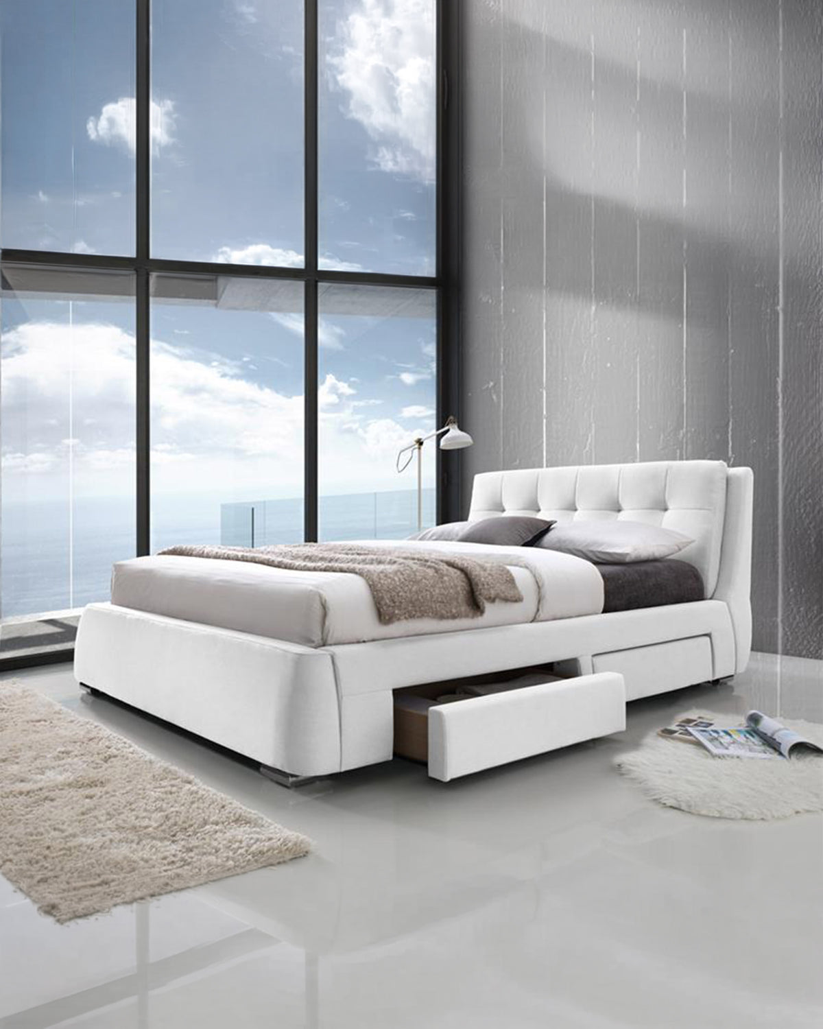 Cama de matrimonio ANTÓNIO con 4 cajones