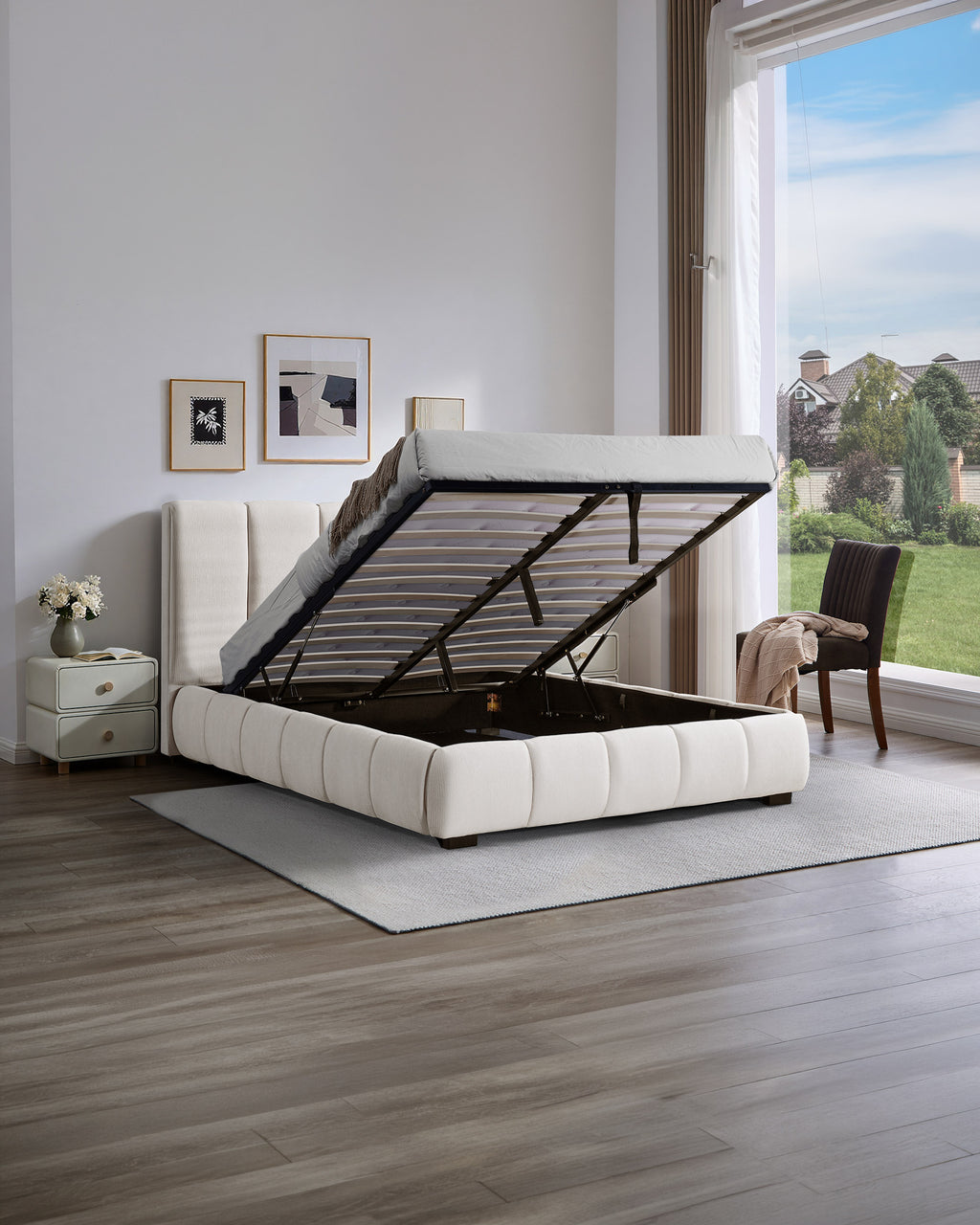 ALBERTINI lift-up double bed frame + HOMYSLEEP PALACIO COOLER Mattress