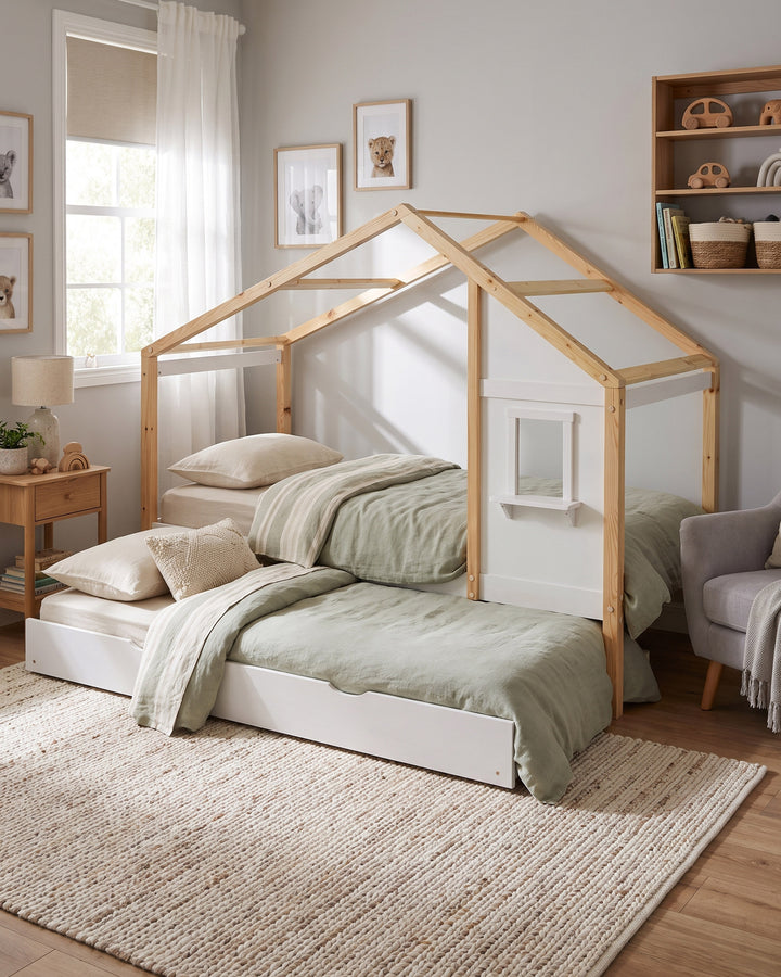 MAISON Children's Bed Pack + HOMYSLEEP SPRING ROLLER and KID ROLLER Mattresses