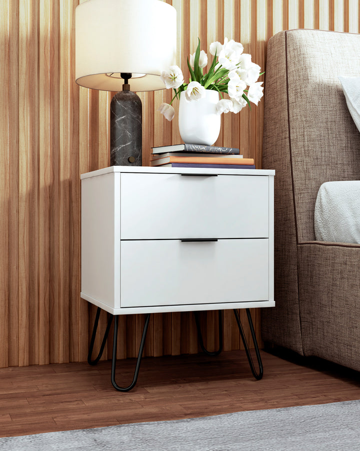 Mesa de cabeceira CASSIE com 2 gavetas