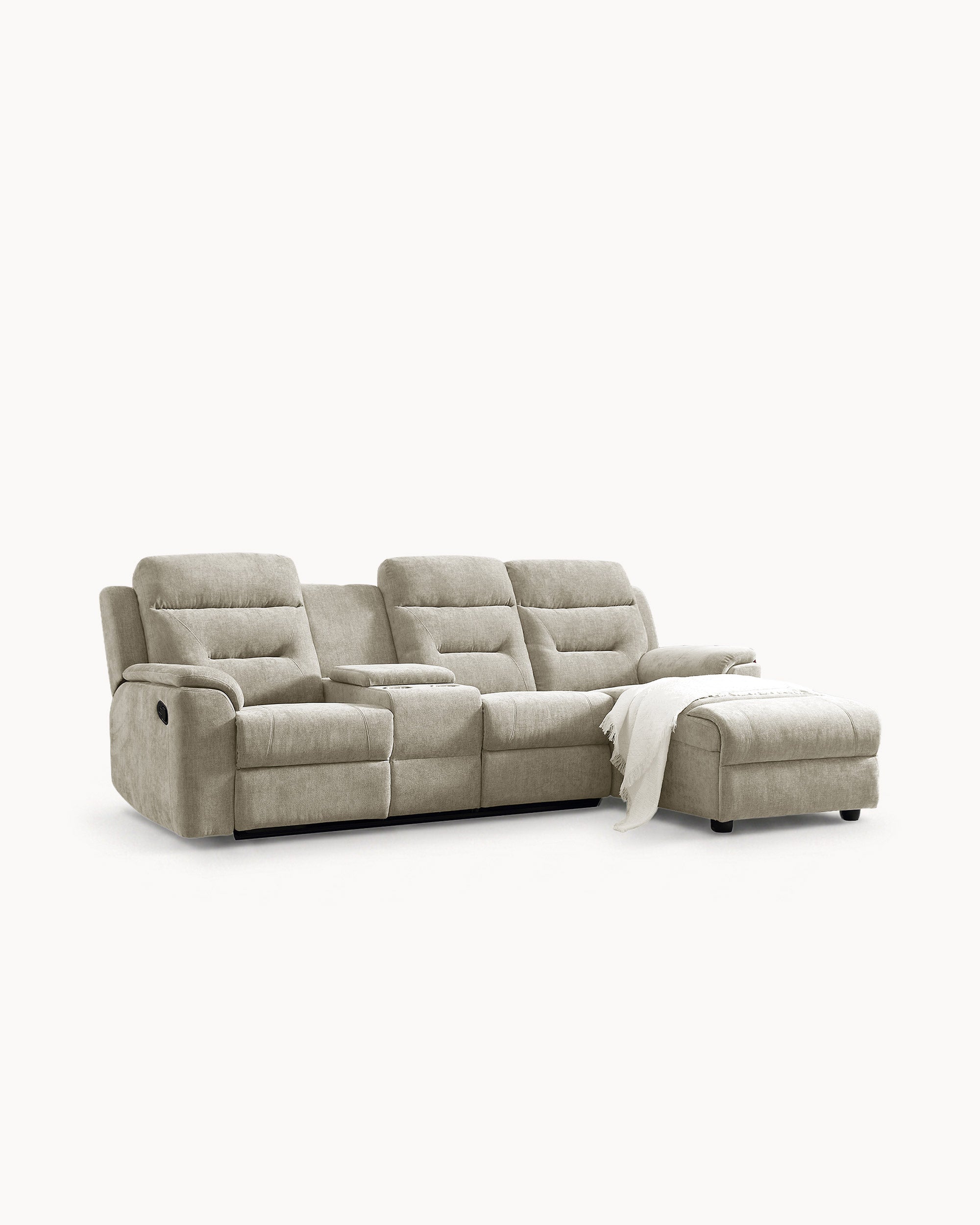 Manual reclining chaise longue sofa NAMIE