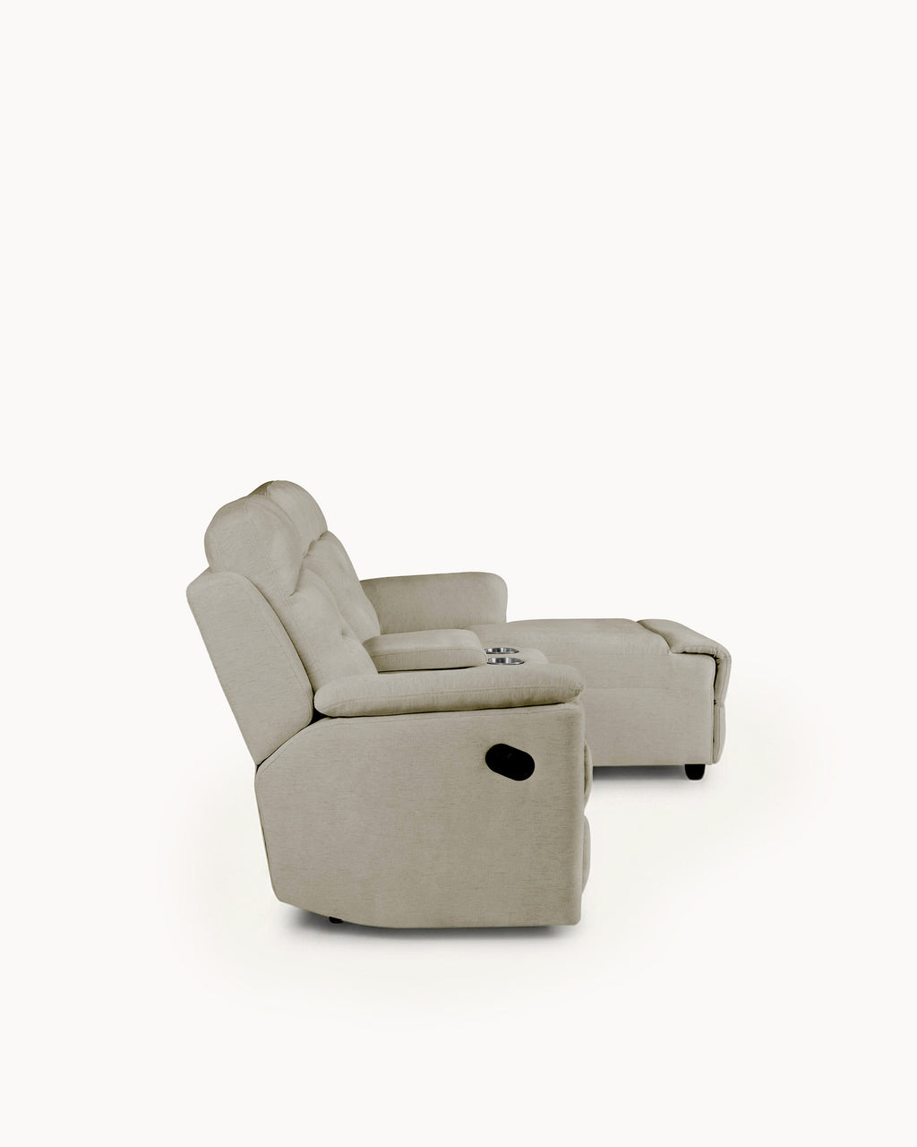 Manual reclining chaise longue sofa NAMIE