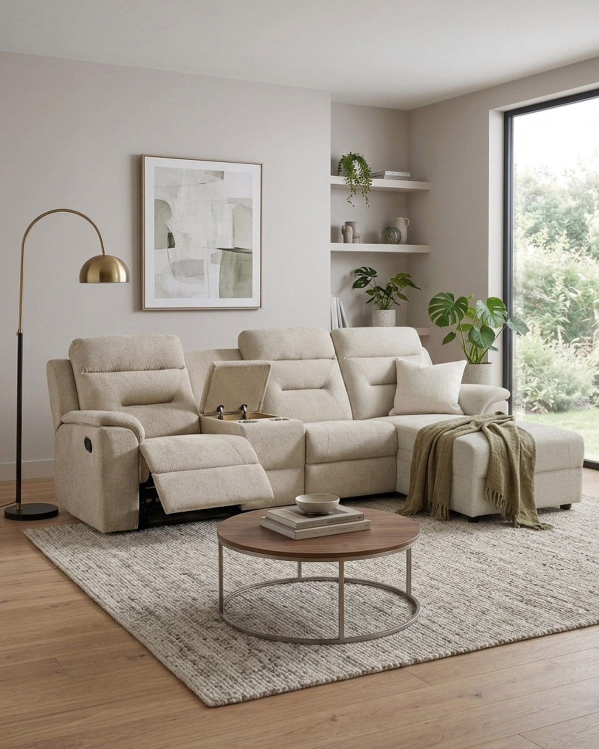 Sofá chaise longue NAMIE relax manual