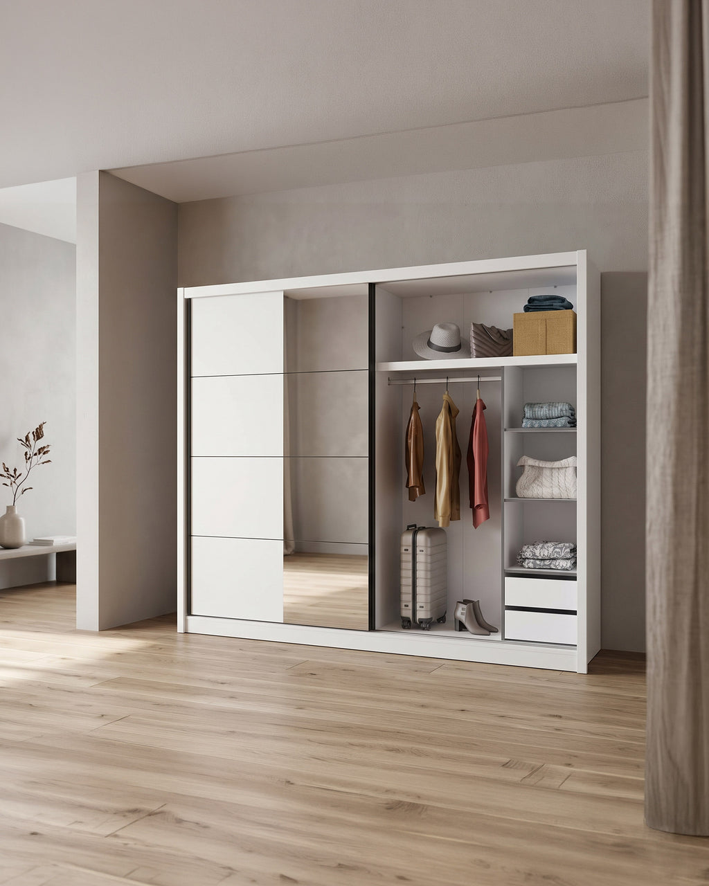 ALBI Wardrobe (180cm) with mirror