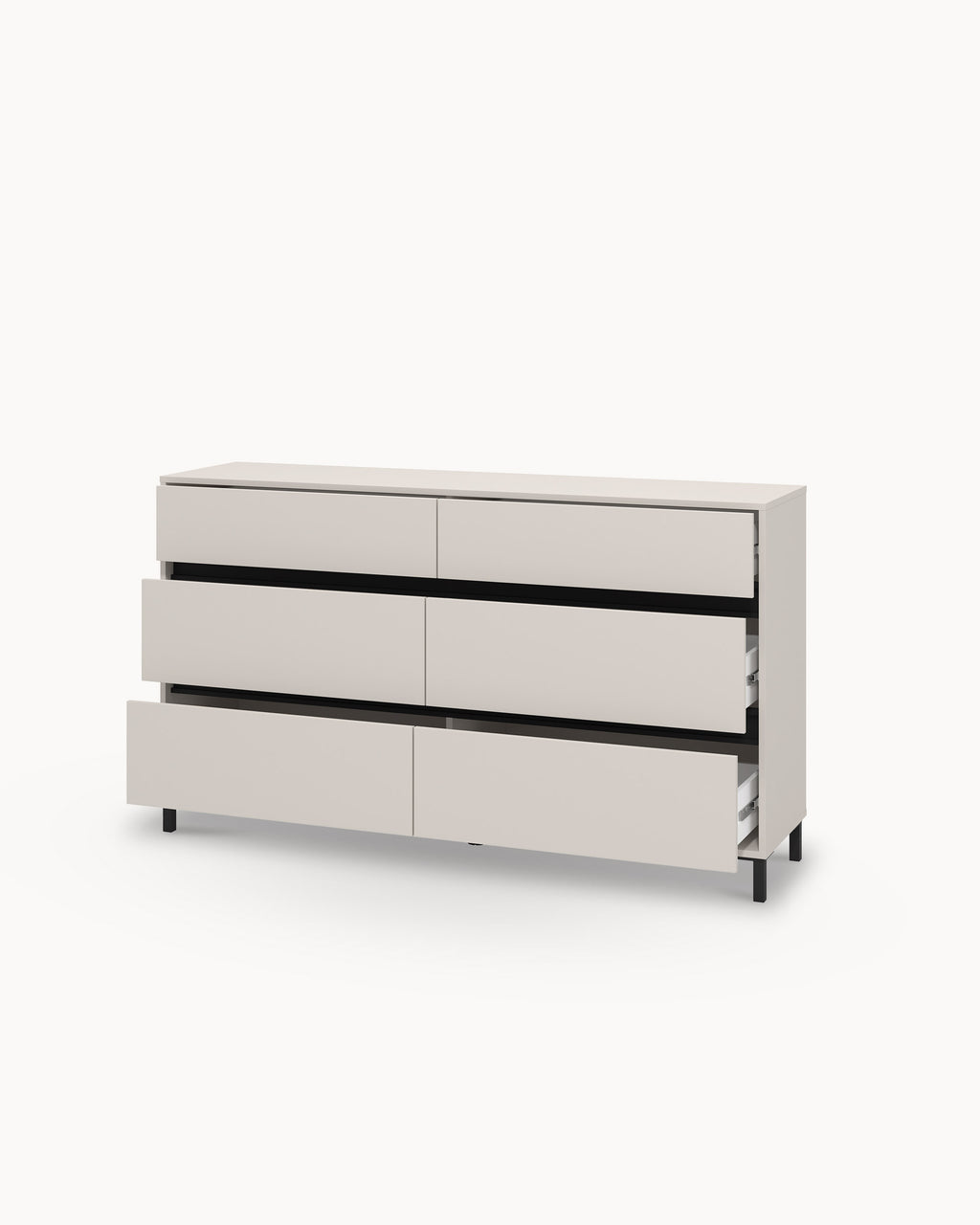 BROWN chest of drawers with 6 drawers