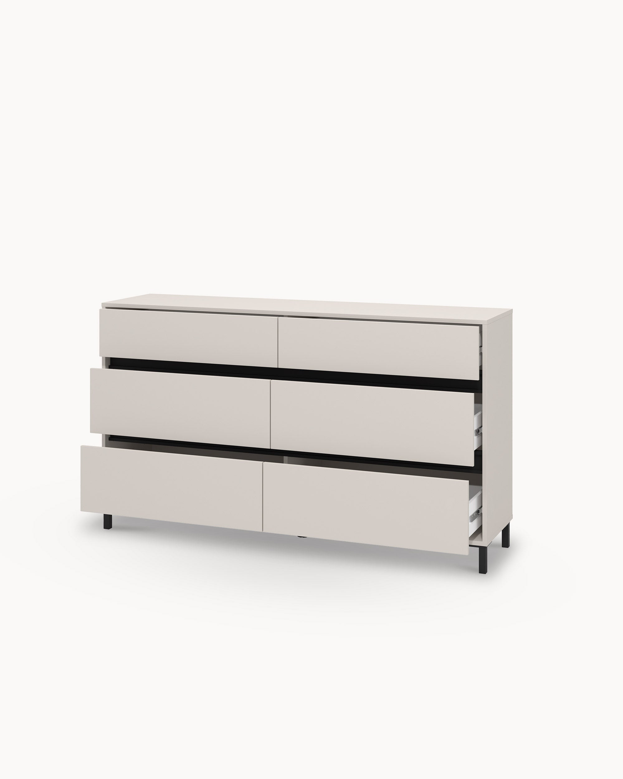 BROWN chest of drawers with 6 drawers