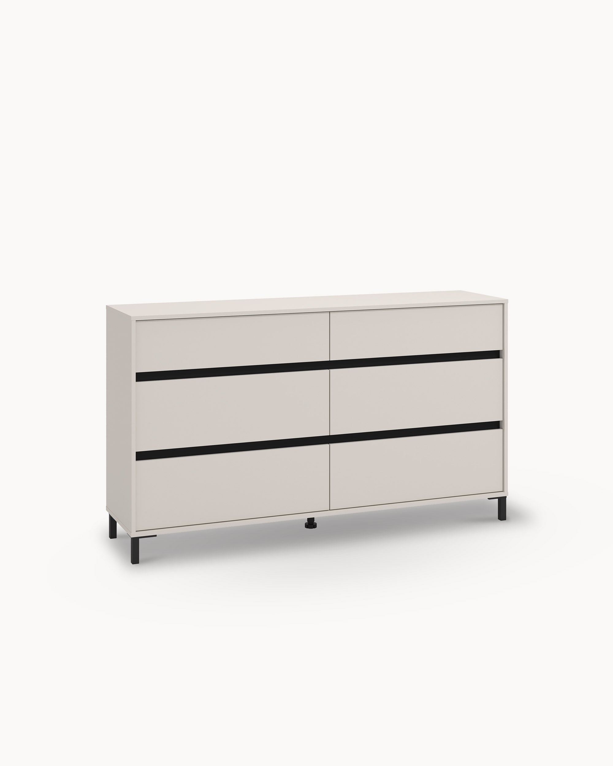 BROWN chest of drawers with 6 drawers