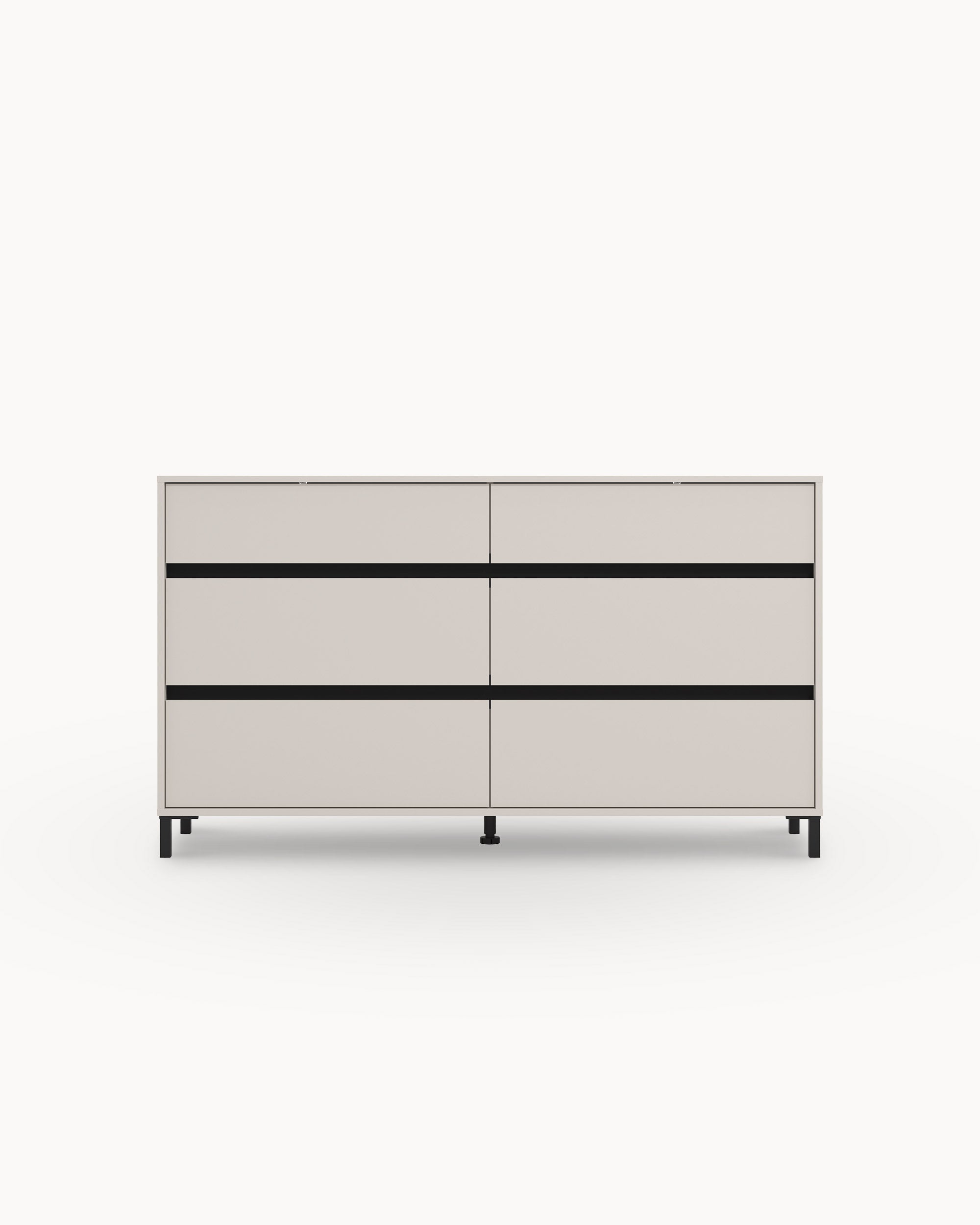 BROWN chest of drawers with 6 drawers