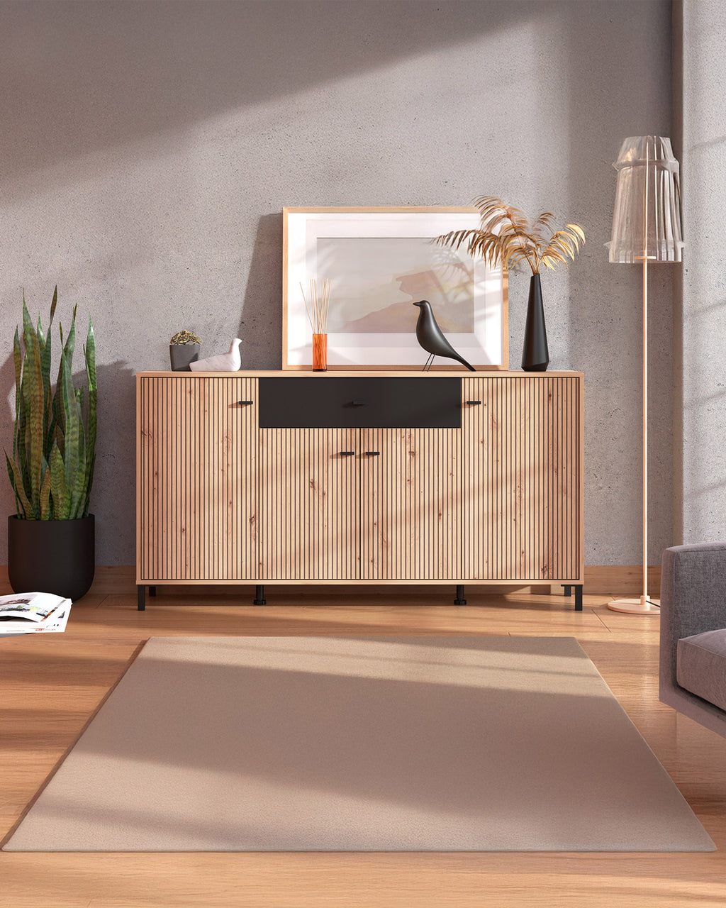 AVIGNON Sideboard with 4 doors and 1 drawer