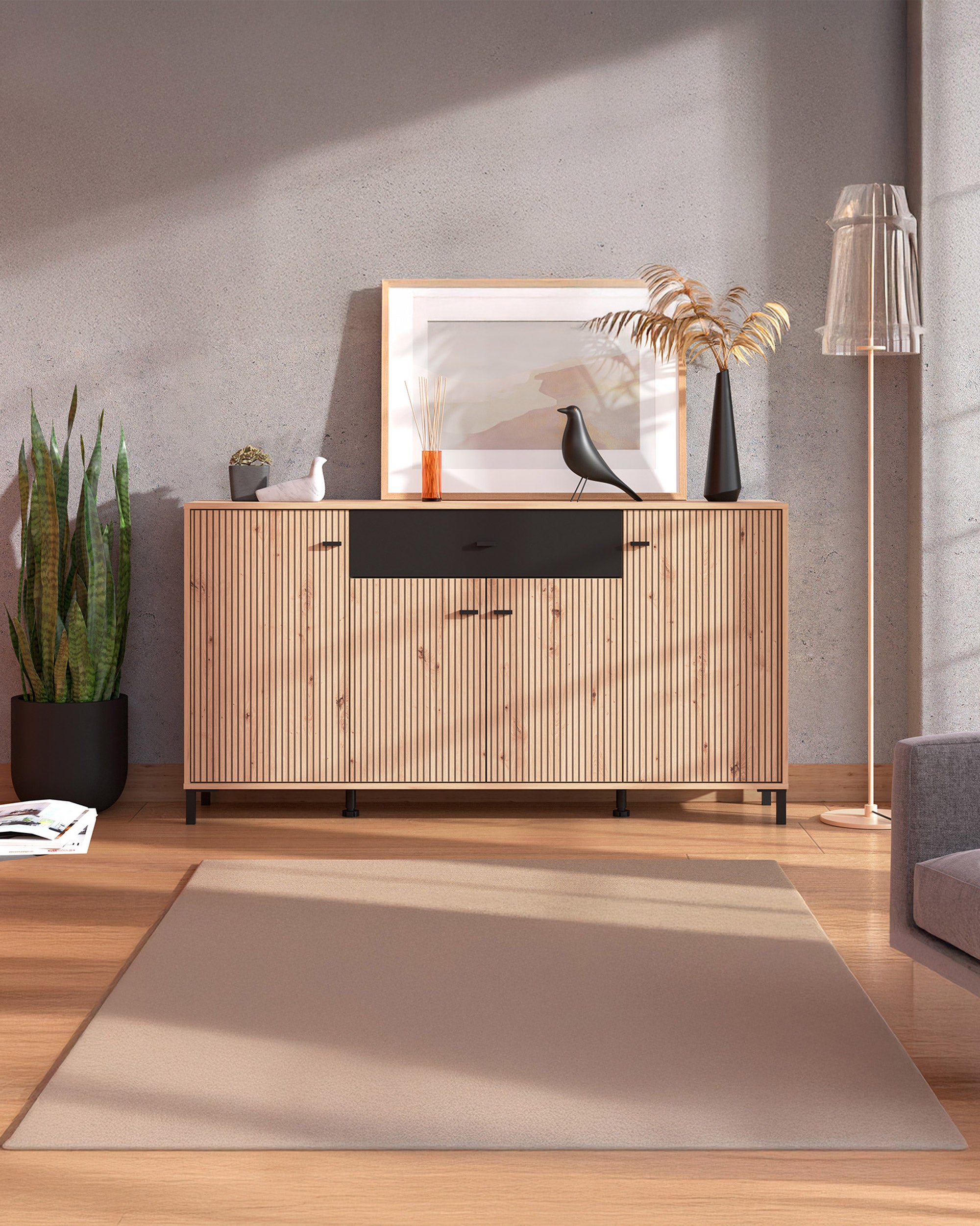 AVIGNON Sideboard with 4 doors and 1 drawer