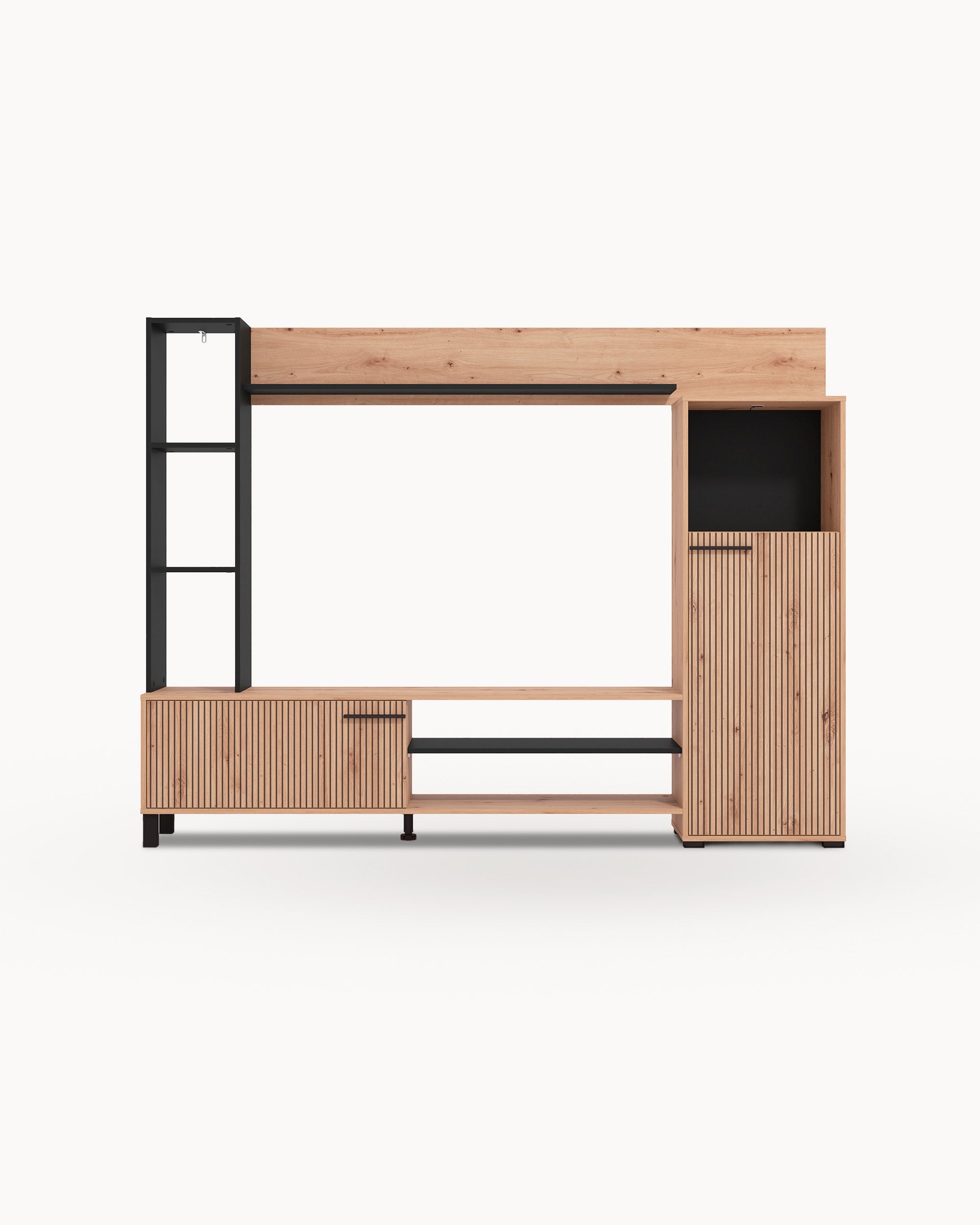 RETIMNO TV cabinet with 2 doors and 6 shelves