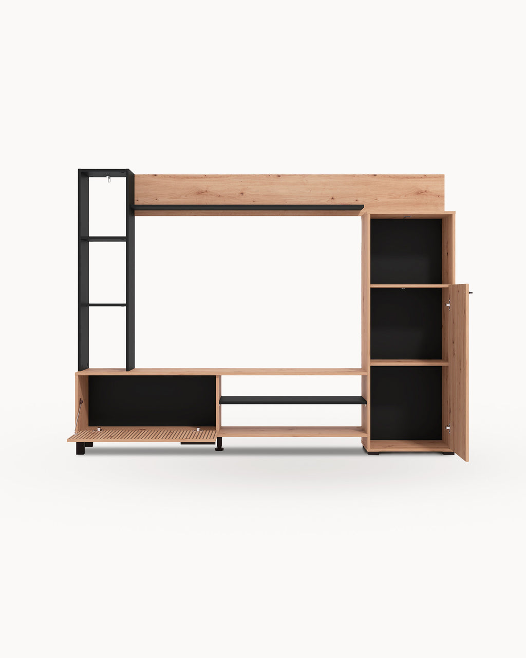 Mueble TV RETIMNO con 2 puertas y 6 estantes