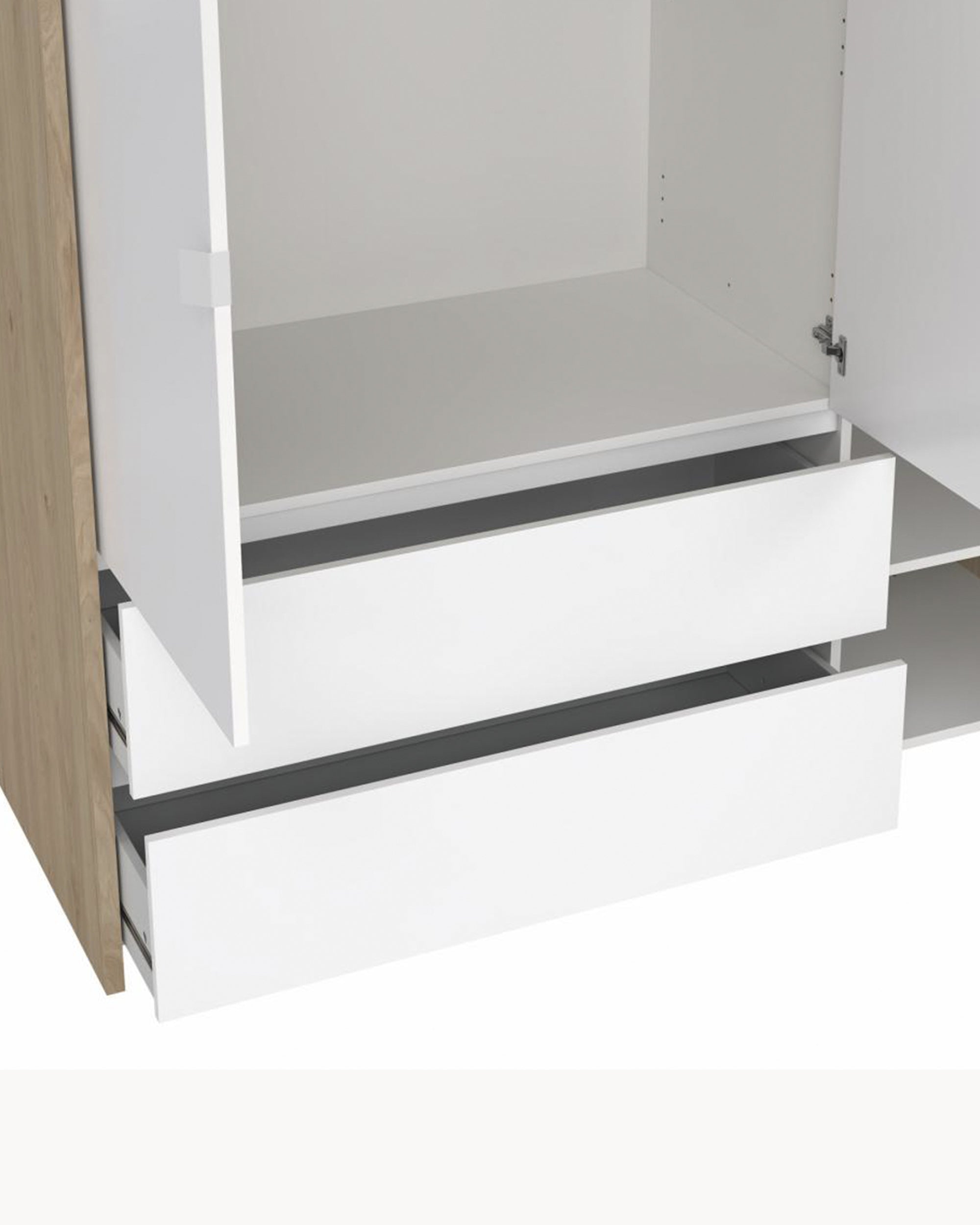Roupeiro NEXT com 3 portas e 2 gavetas