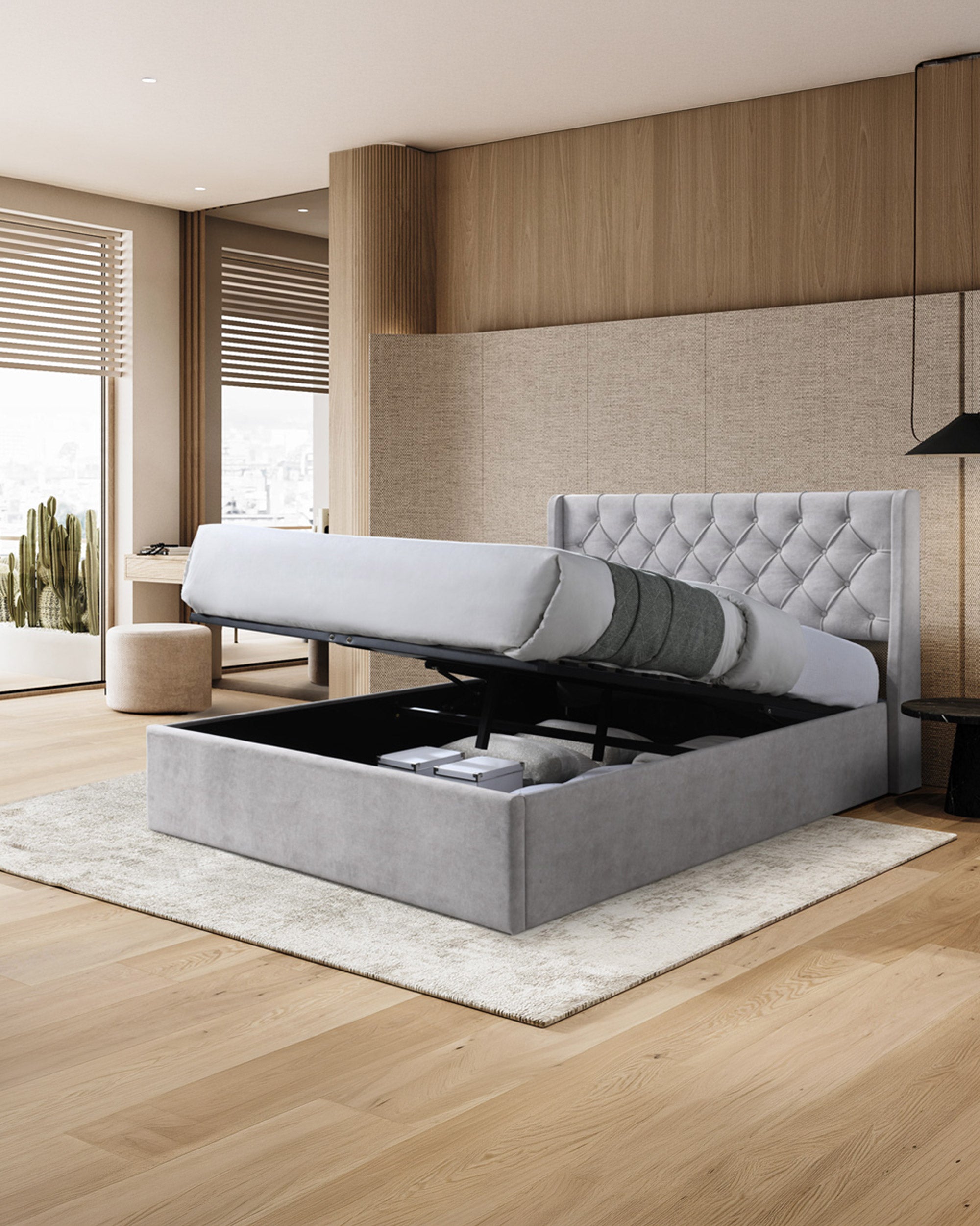 Cama de casal elevable CHATELET