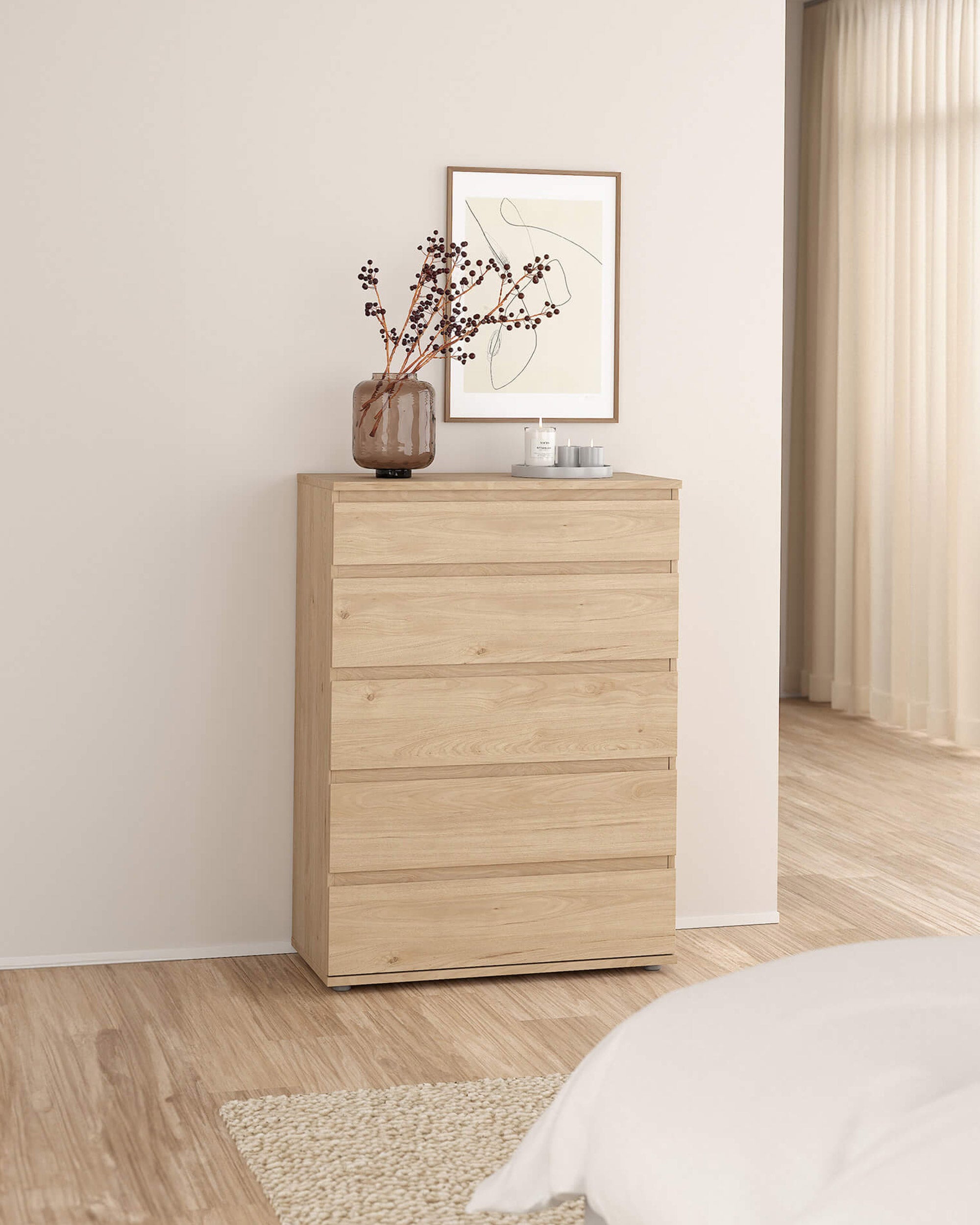 Cómoda alta NEW MATRIX II com 5 gavetas