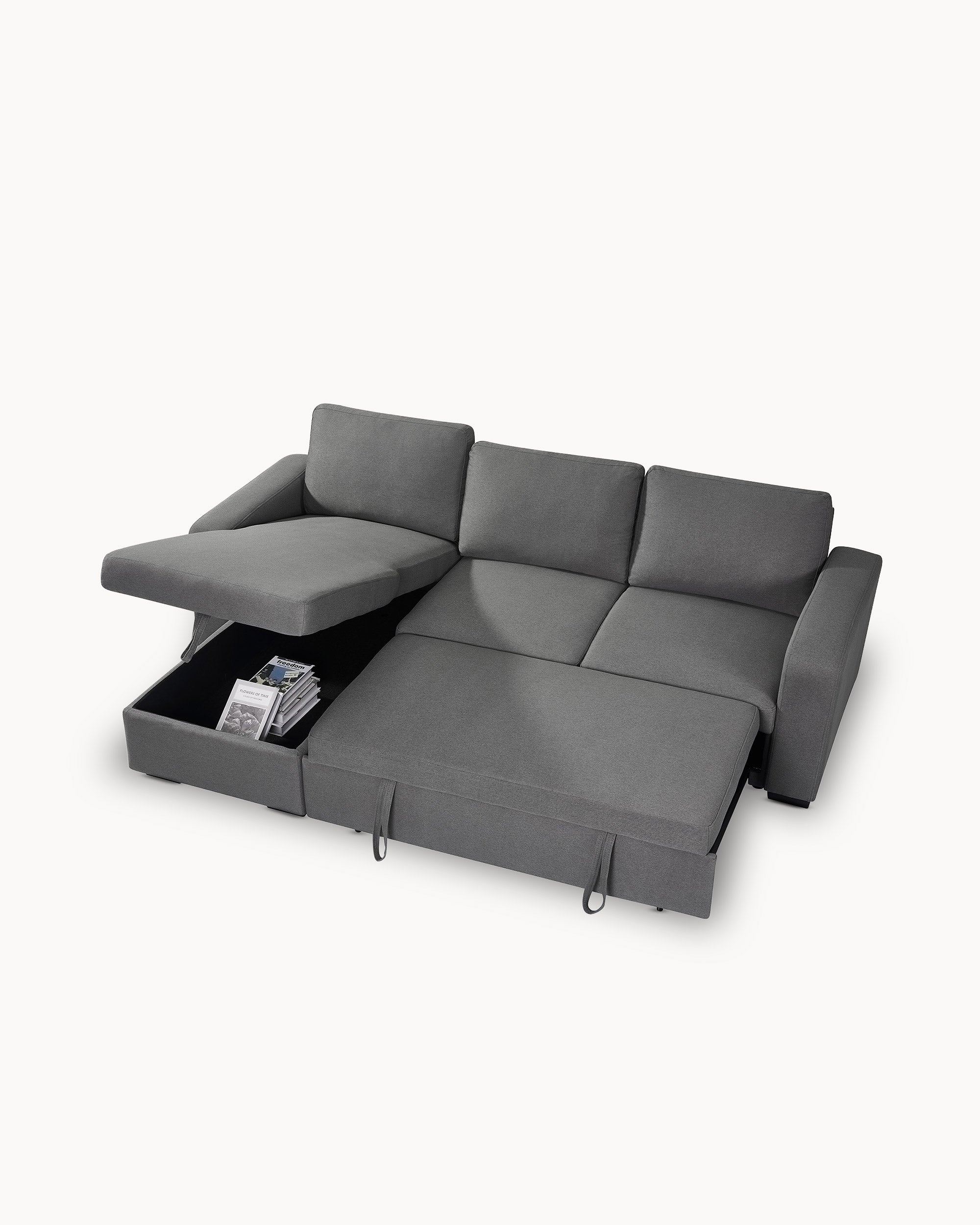 Sofá chaise longue MANHATTAN com cama e baú