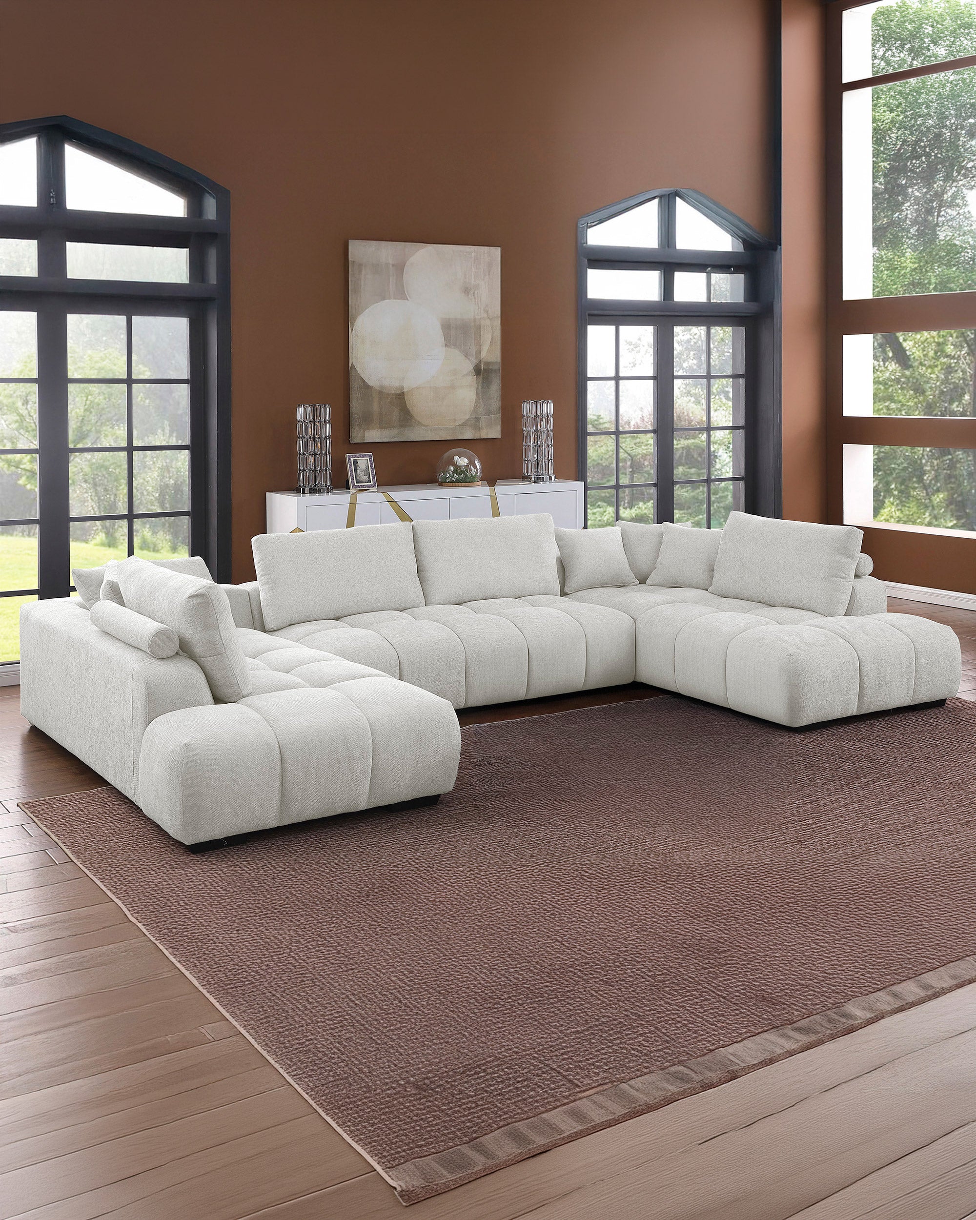 Sofá de canto CALIFORNIA com duplo chaise longue