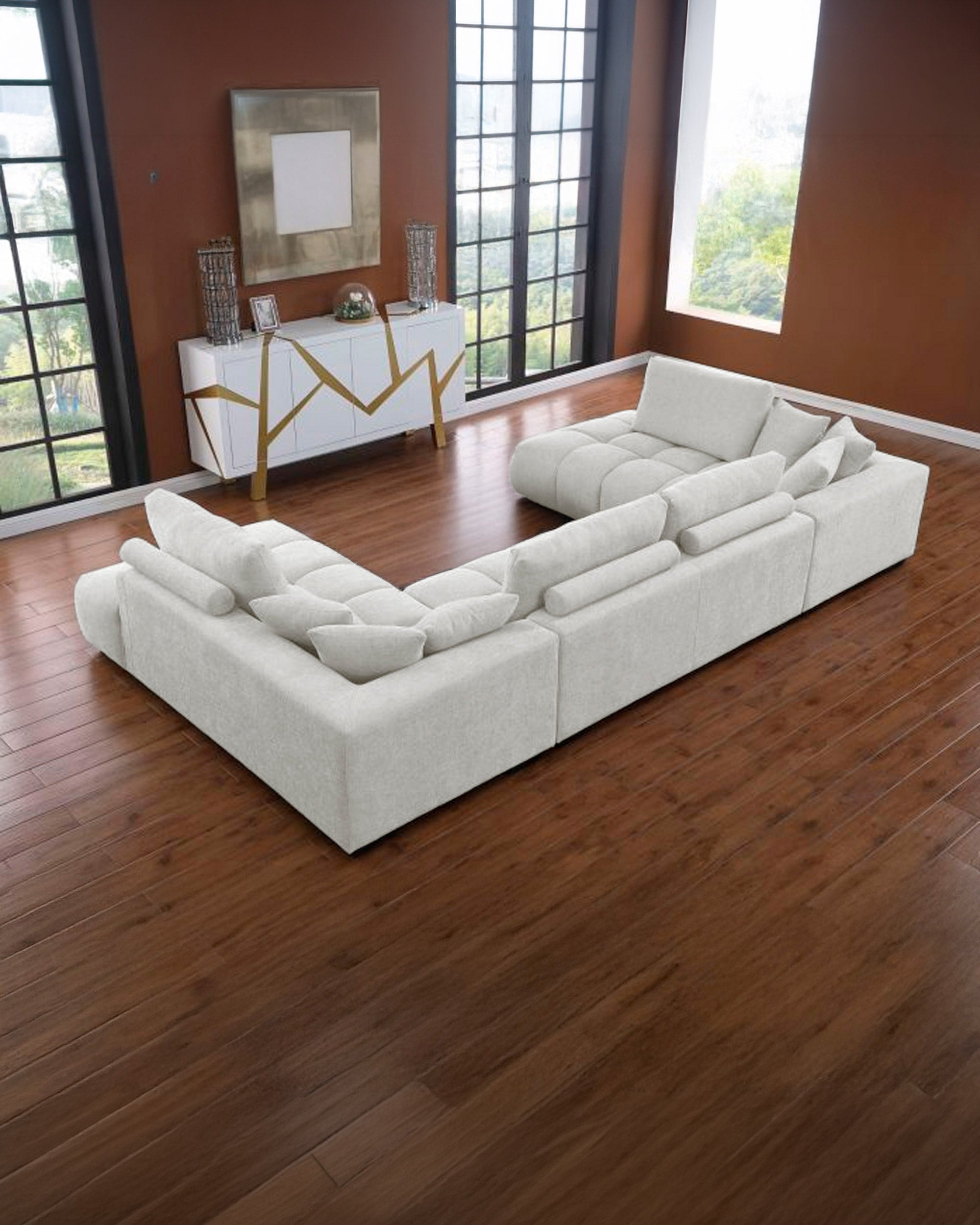 Sofá de canto CALIFORNIA com duplo chaise longue