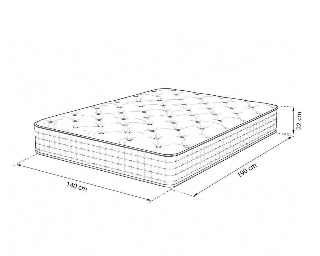 NEWCASTLE lift-up double bed frame + HOMYSLEEP PALACIO COOLER Mattress