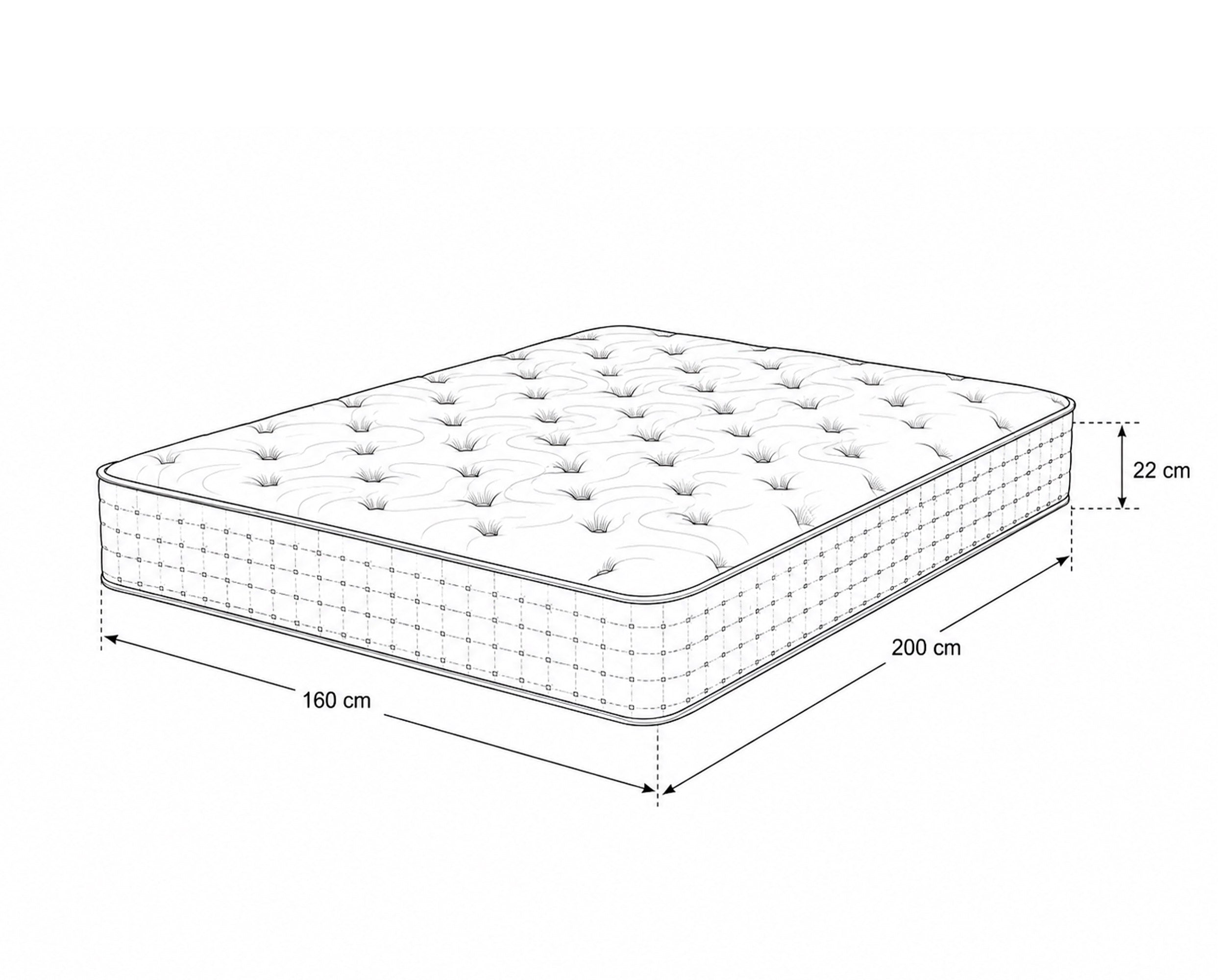 BETTY II double bed pack + HOMYSLEEP PALACIO COOLER Mattress