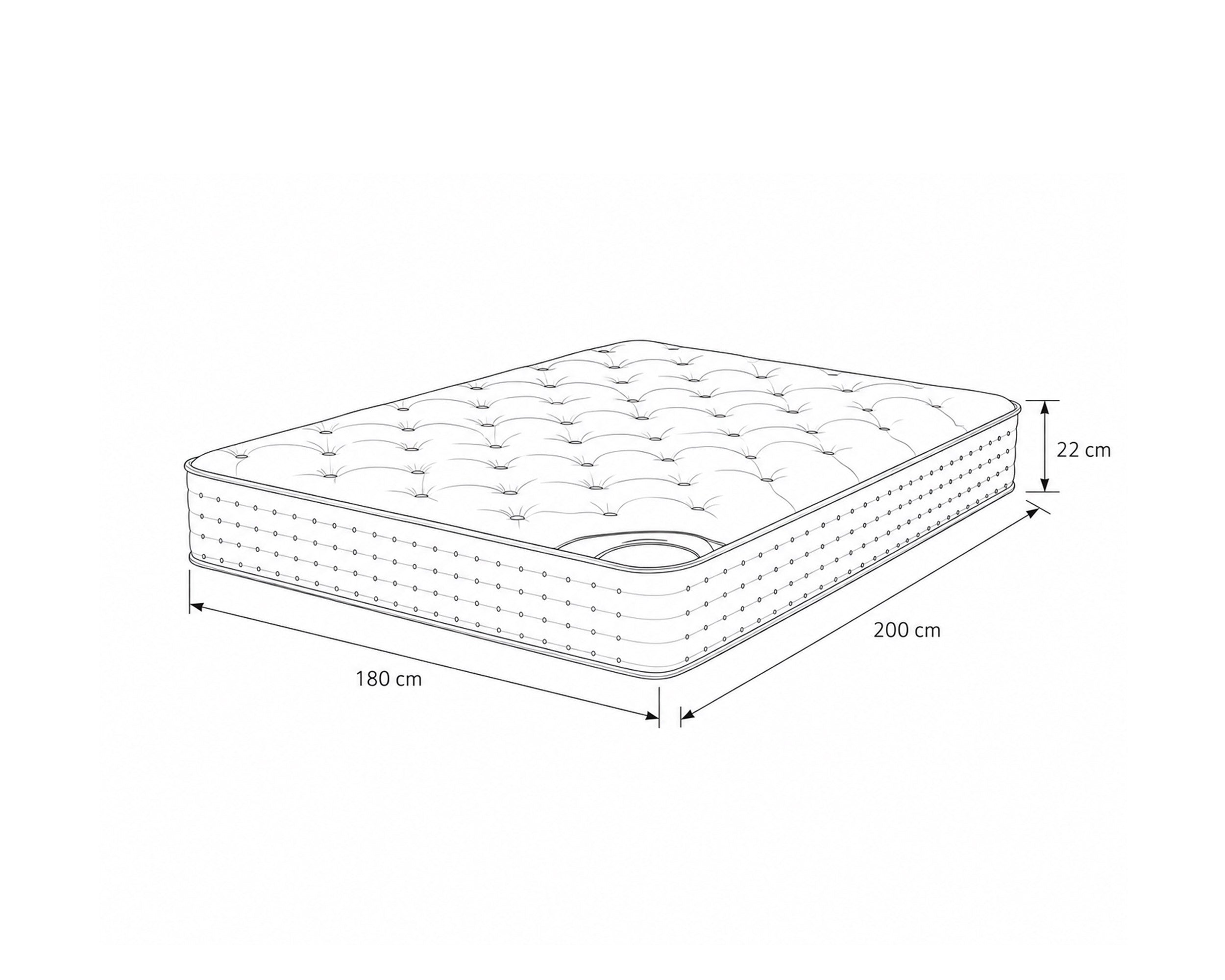 Pack Cama de casal ARKADIA + Colchão HOMYSLEEP PALACIO COOLER
