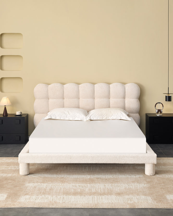 Pack cama de casal LEEDS + Colchão HOMYSLEEP PALACIO COOLER