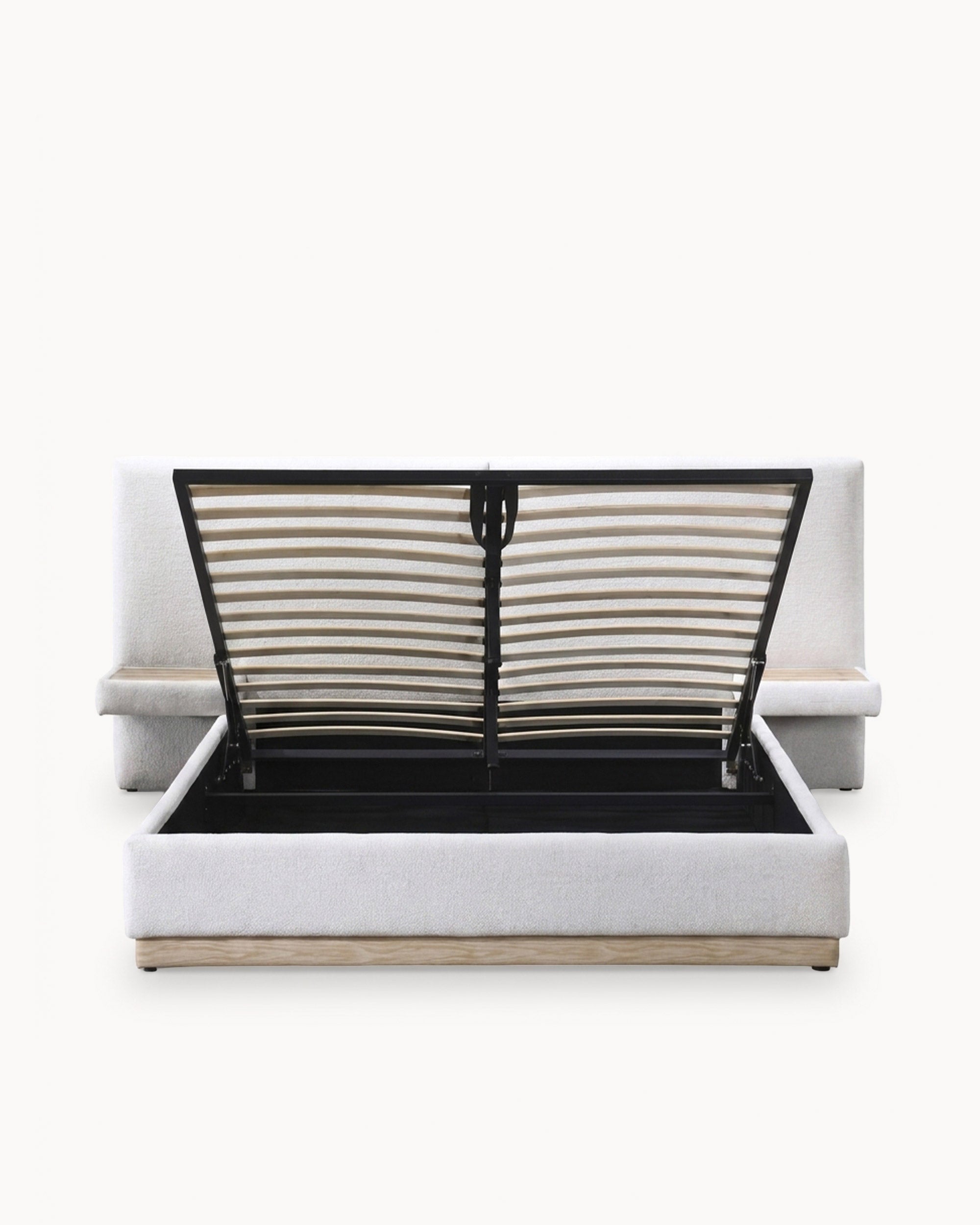 NAPOLI double lift bed with 2 bedside tables