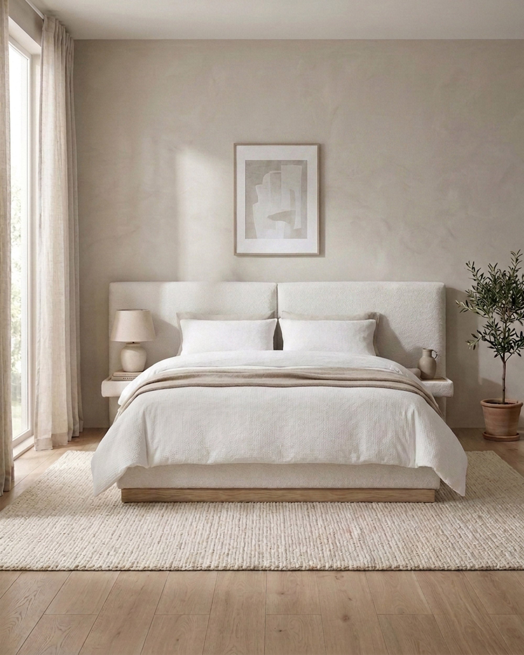 NAPOLI double lift bed with 2 bedside tables