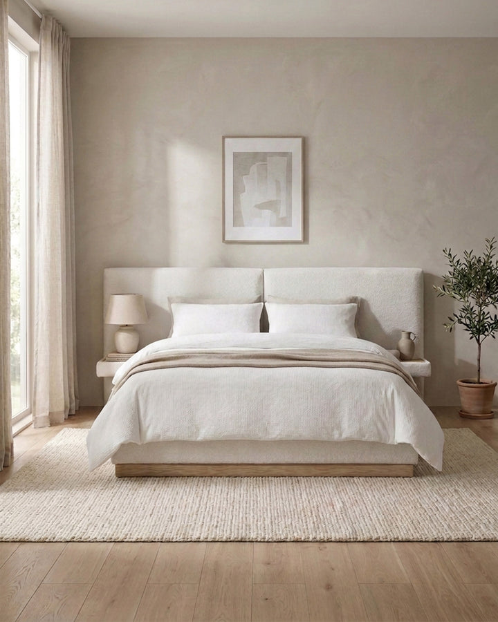 NAPOLI double lift bed with 2 bedside tables
