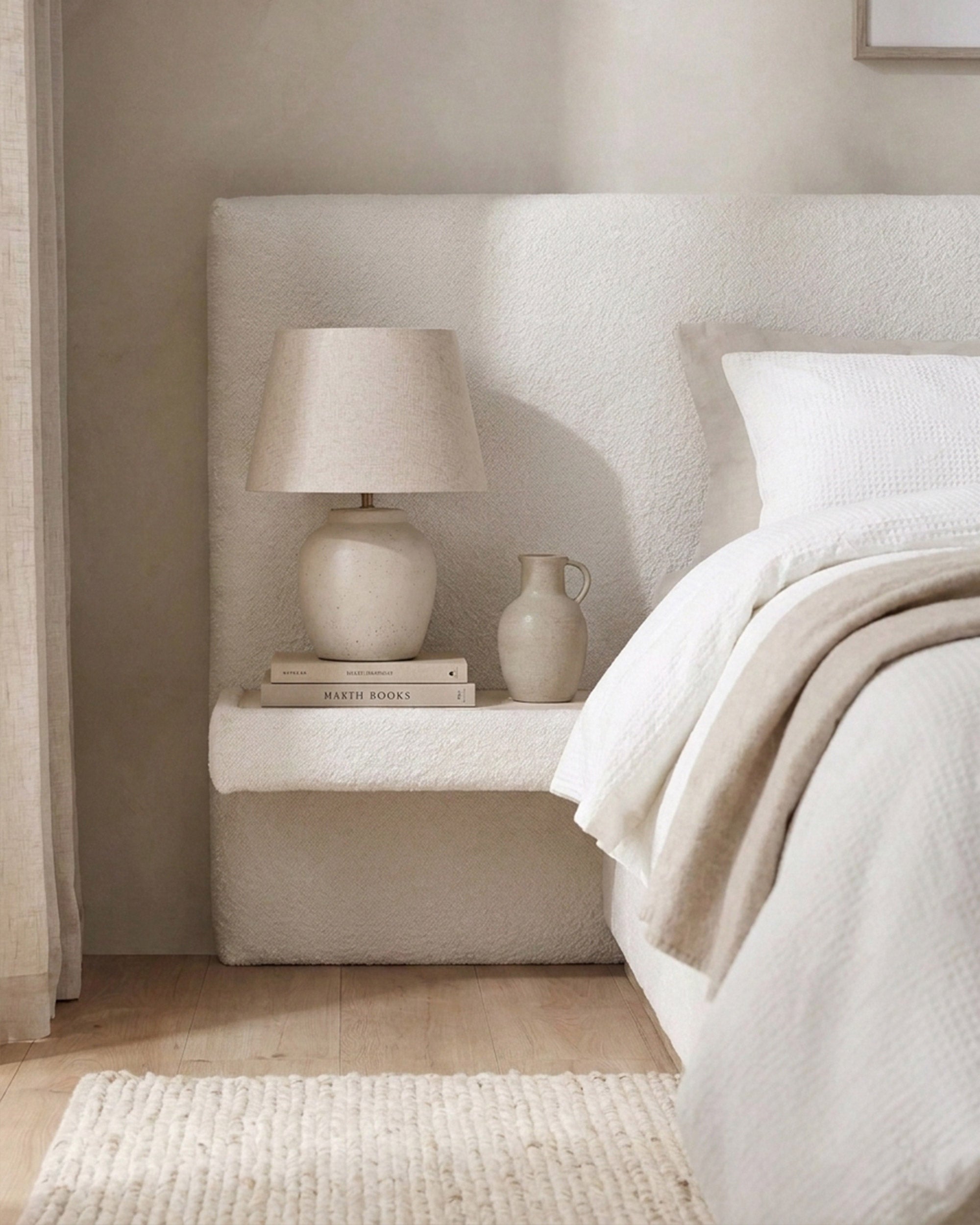 NAPOLI double lift bed with 2 bedside tables