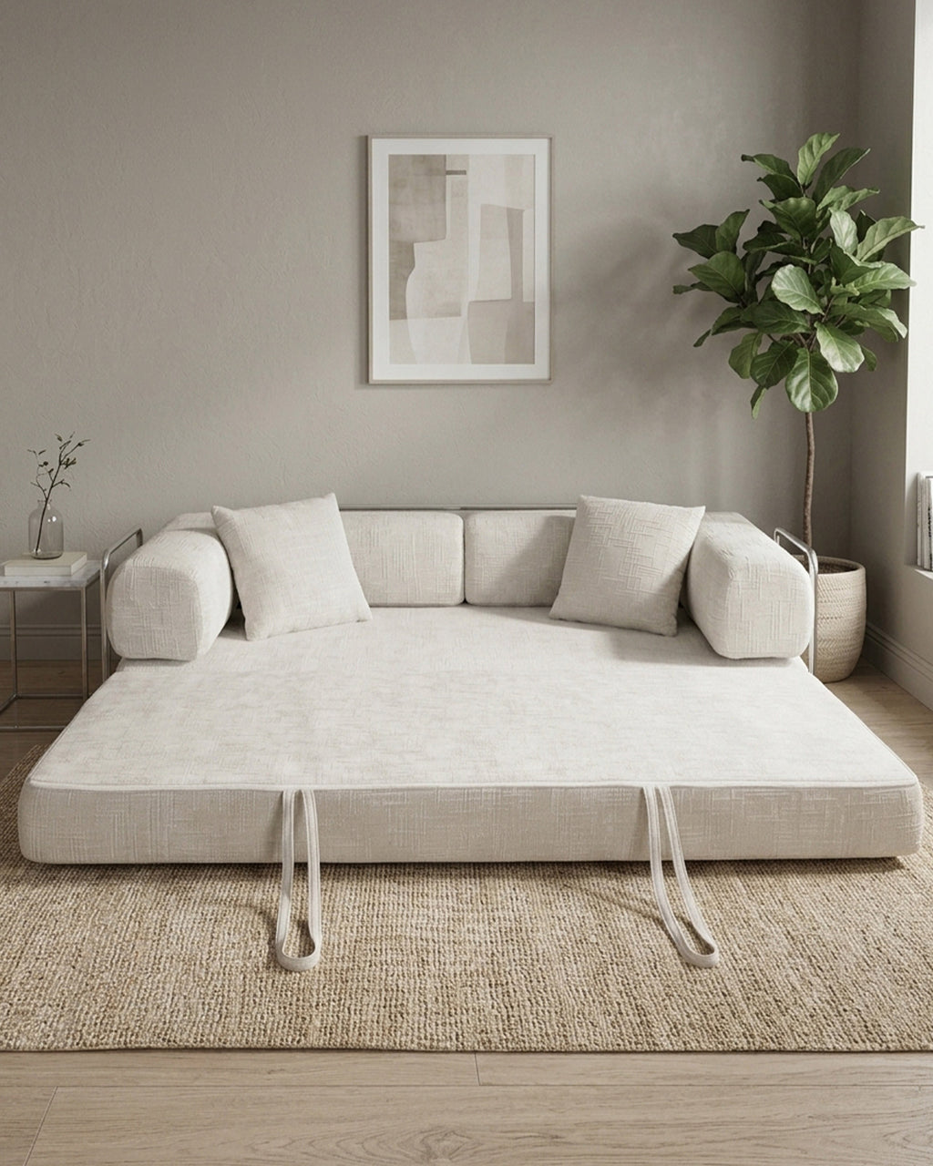 Sofás POP UP! Sofá 3 lugares OPEN com cama embalado a vácuo