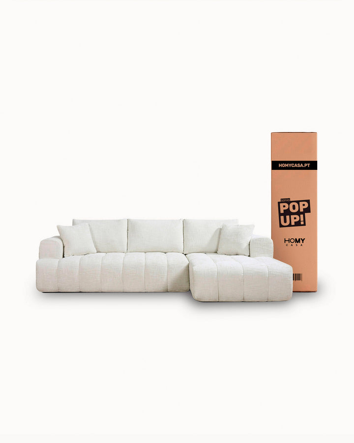 Sofás POP UP! Sofá chaise longue OAKLAND embalado a vácuo