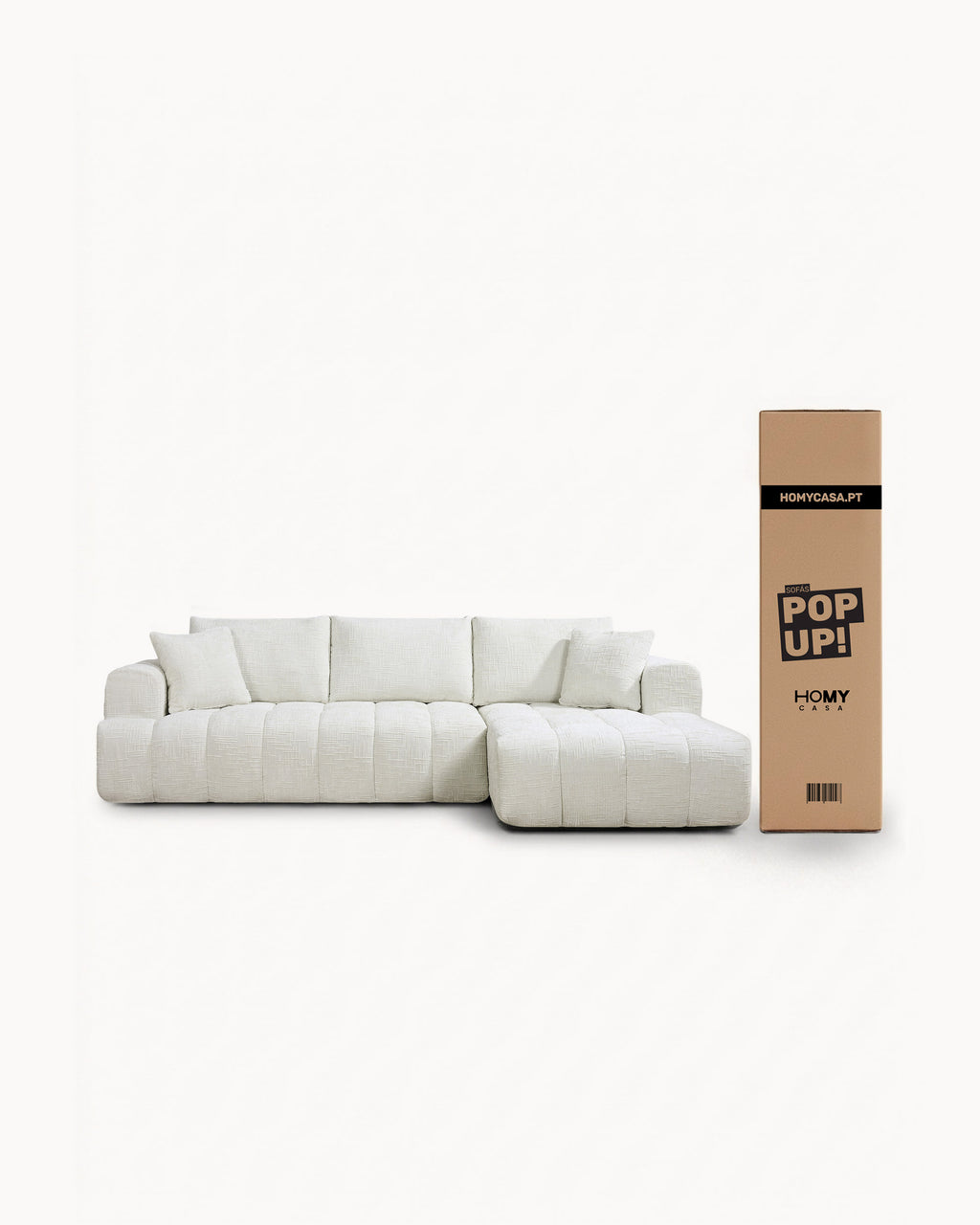 Sofás POP UP! Sofá chaise longue OAKLAND embalado a vácuo
