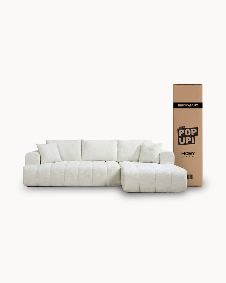 Sofás POP UP! Sofá chaise longue OAKLAND embalado a vácuo