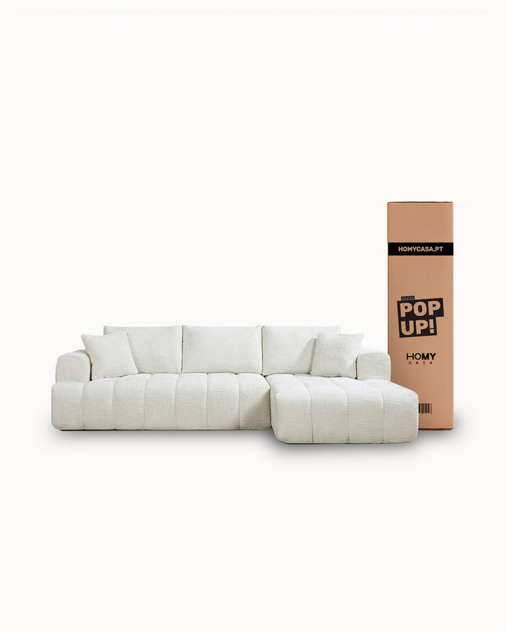 Sofás POP UP! Sofá chaise longue OAKLAND embalado a vácuo