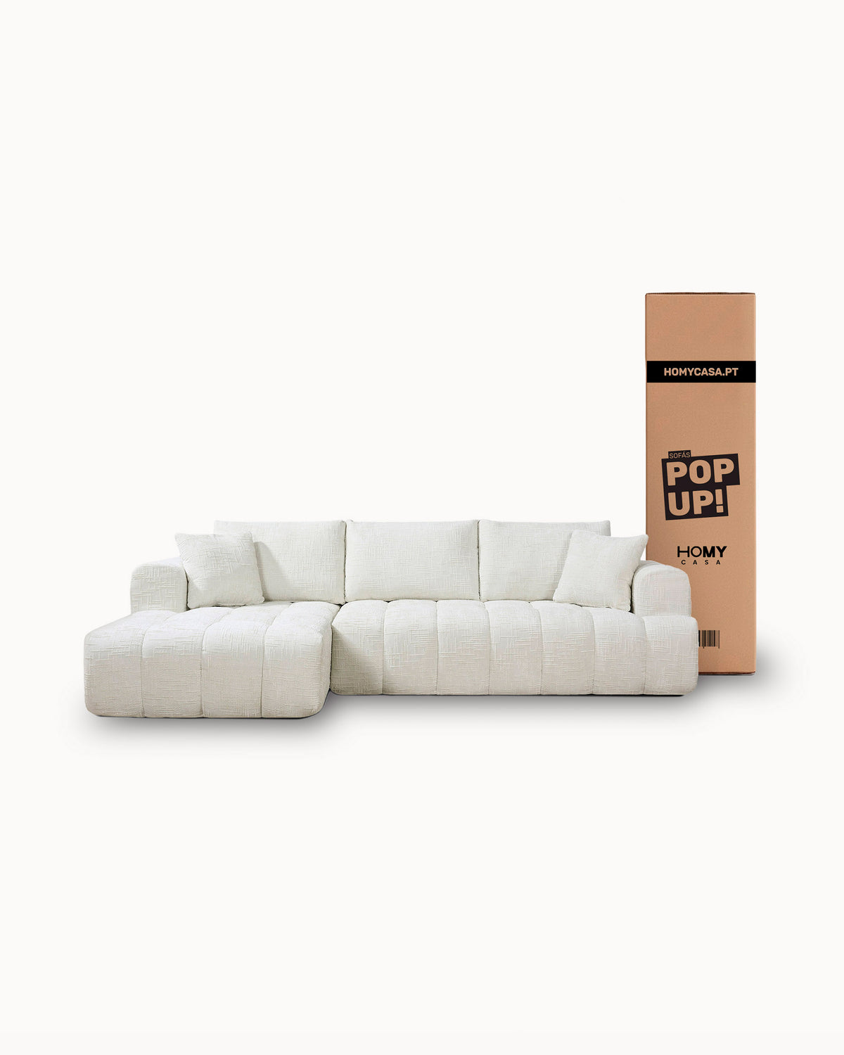 Sofás POP UP! Sofá chaise longue OAKLAND embalado a vácuo