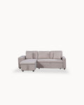 TOPAZIO reversible chaise longue sofa with bed, storage and pouffes