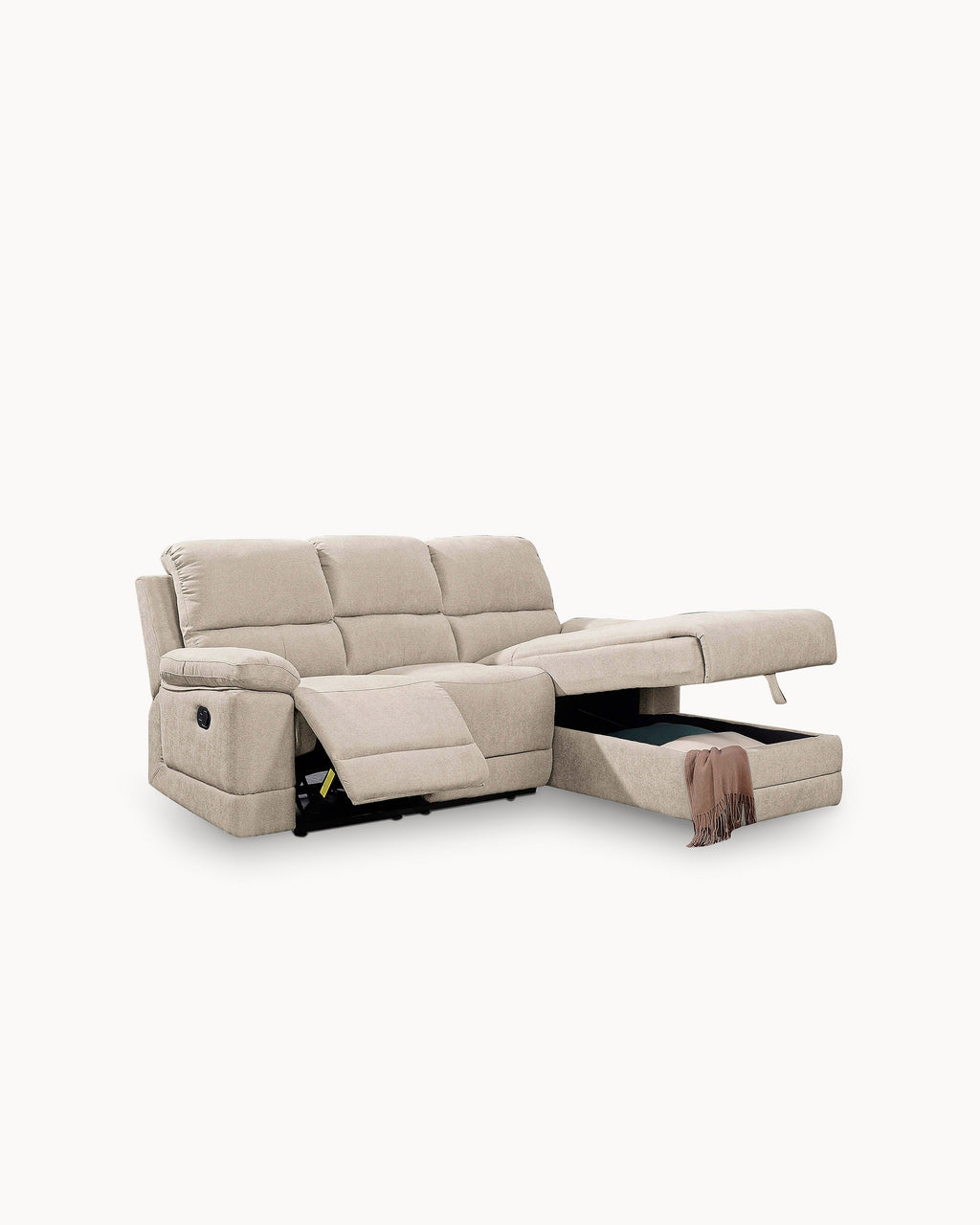 LEON manual recline chaise longue sofa