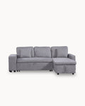 TOPAZIO reversible chaise longue sofa with bed, storage and pouffes