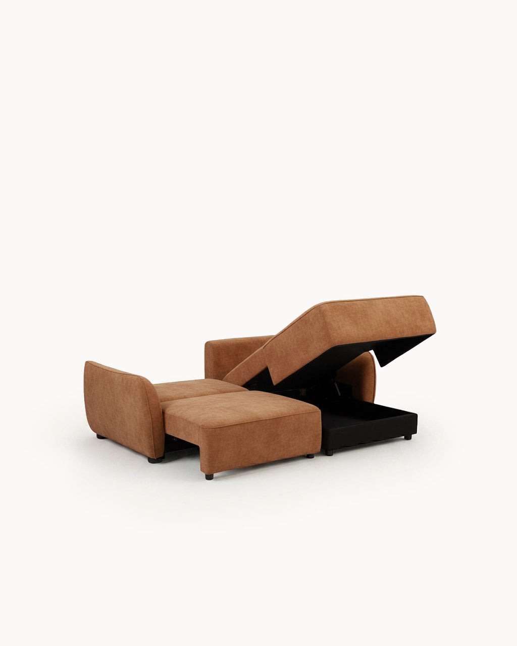 MELORIE chaise longue sofa with bed and storage