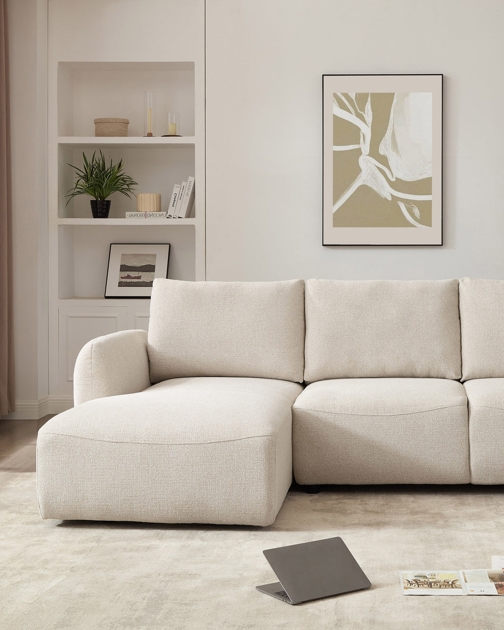 Sofá chaise longue TALLES con cama y arcón