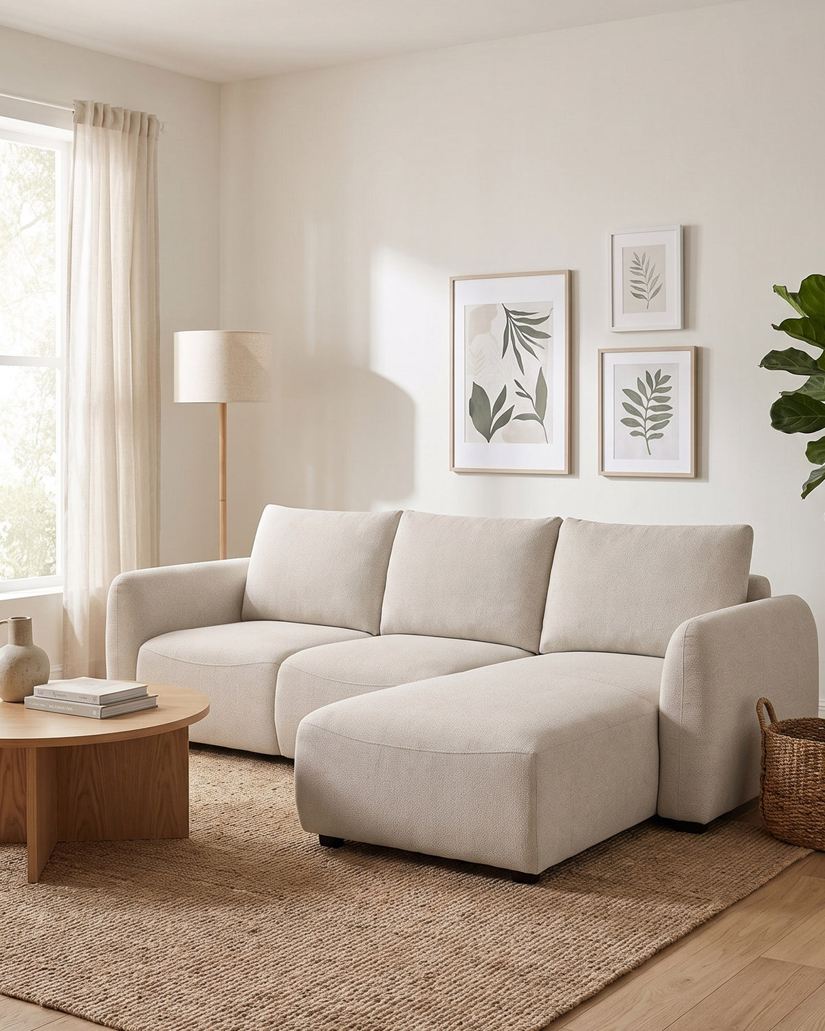 Sofá chaise longue TALLES com cama e baú