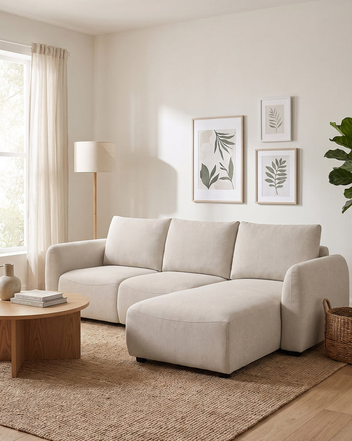 TALLES chaise longue sofa bed with storage