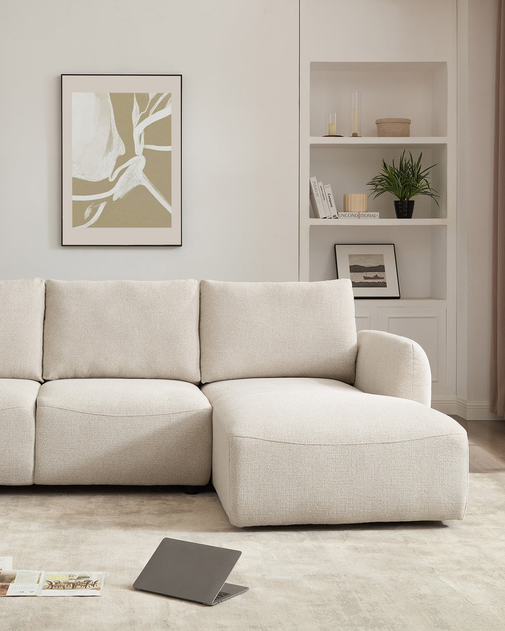 TALLES chaise longue sofa bed with storage
